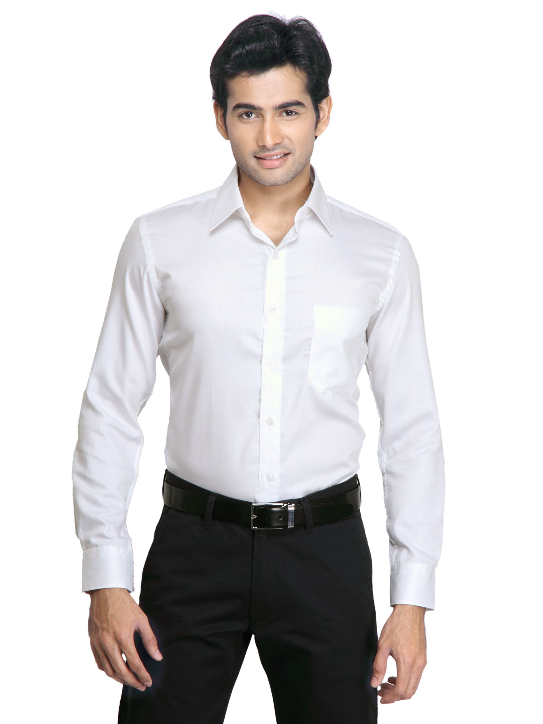 Mark Taylor Men Solid White Shirts