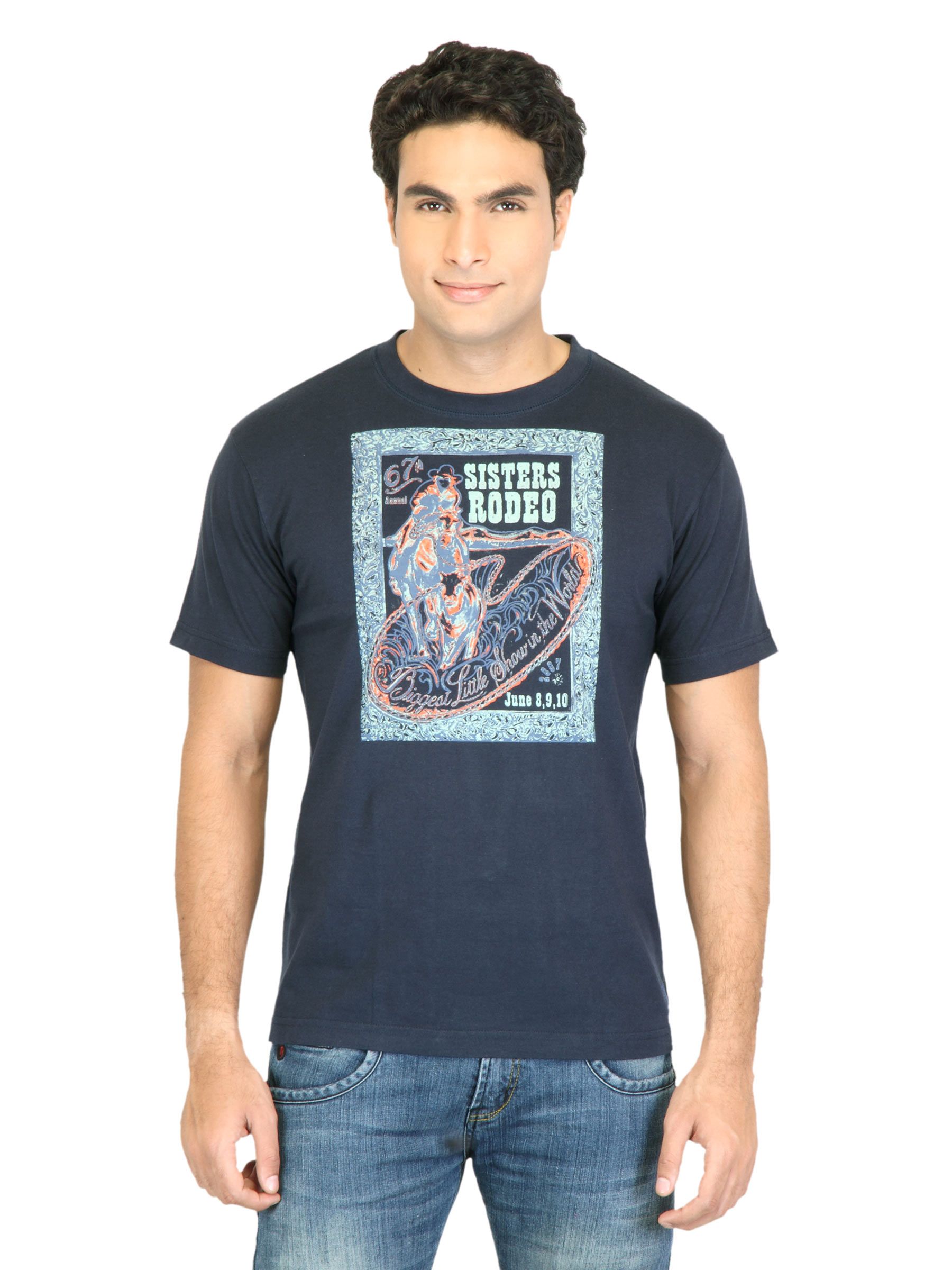 Facit Men Smart Navy Blue Tshirt