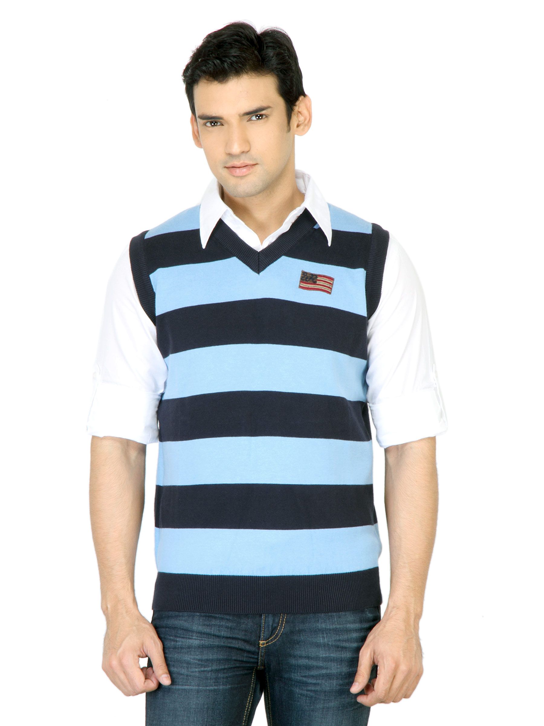 Wrangler Men Flag Blue Sweater