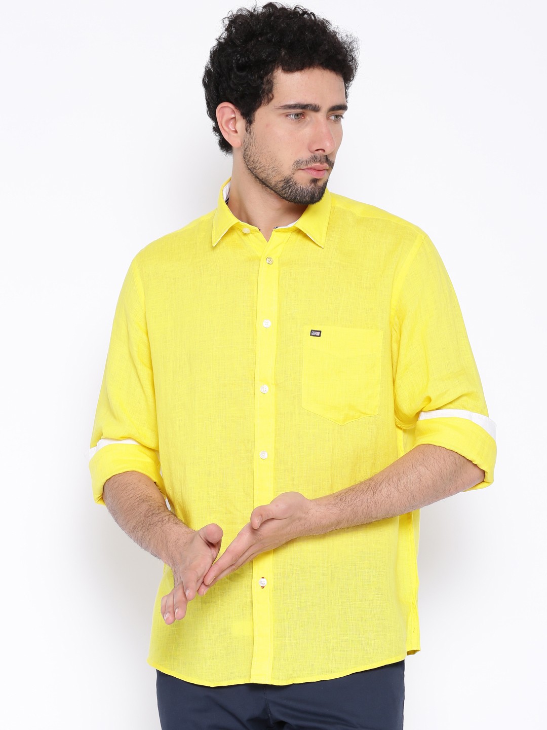 Yellow Linen Shirts for Men