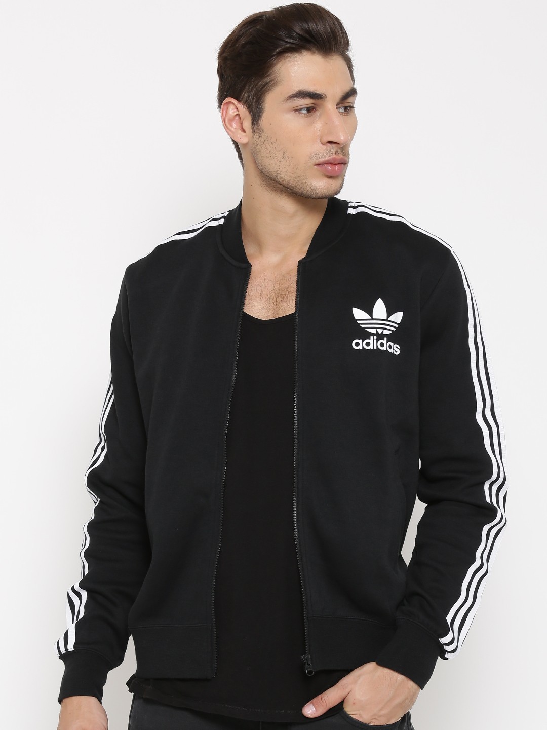 adidas mens jacket black