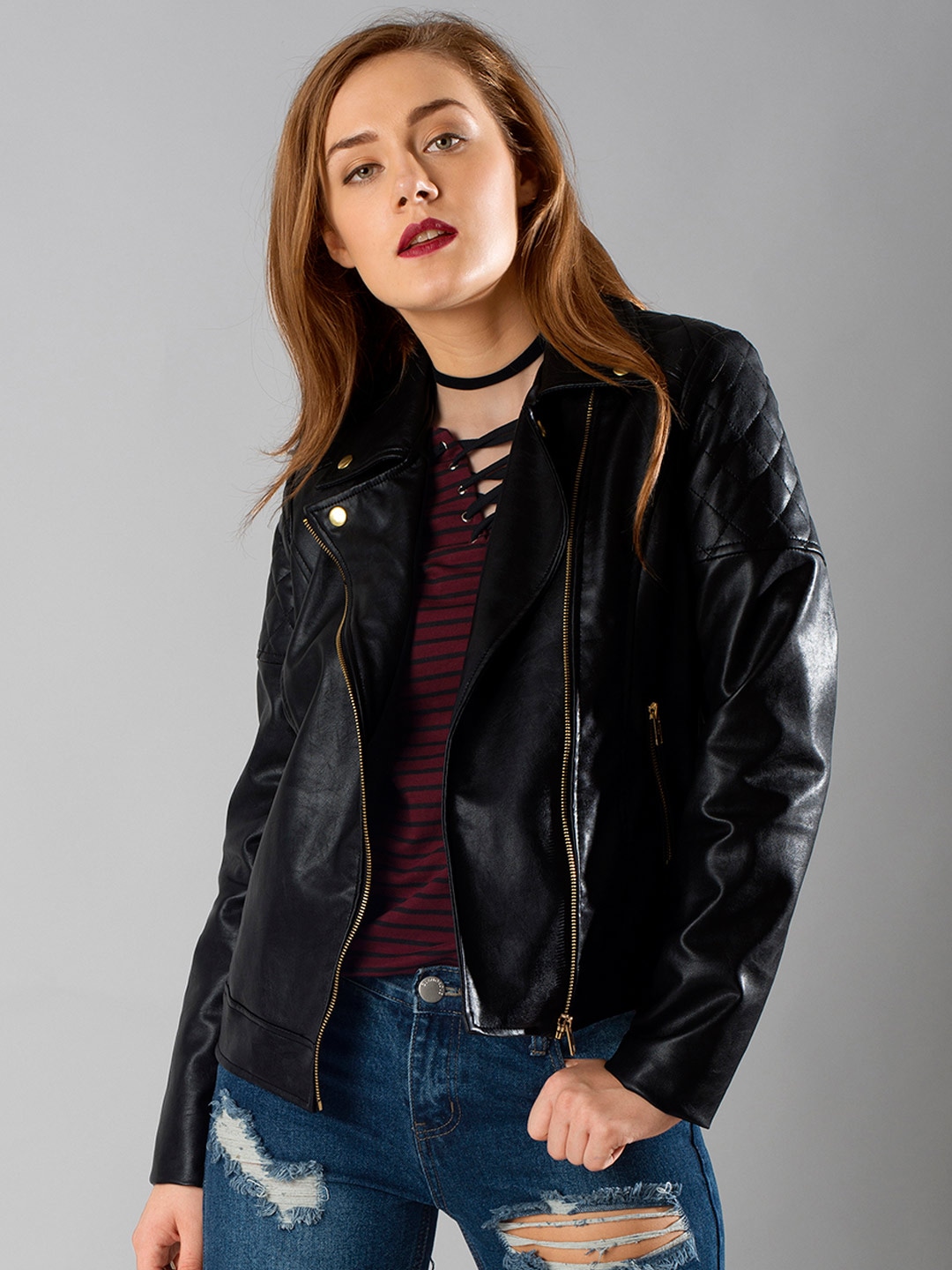 Buy womens leather jacket online india – Modern fashion jacket ...