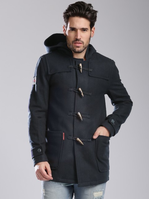 Superdry Slim Pea Coat Navy Channel Talent Superdry Commodity Slim Pea Coat Navy