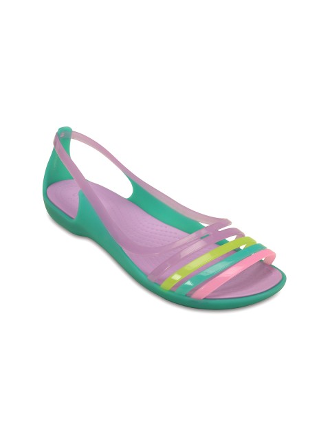 Purple Green Jelly Sandals