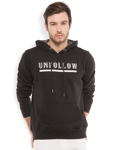 LOCOMOTIVE Black Printed Hooded Sweatshirt