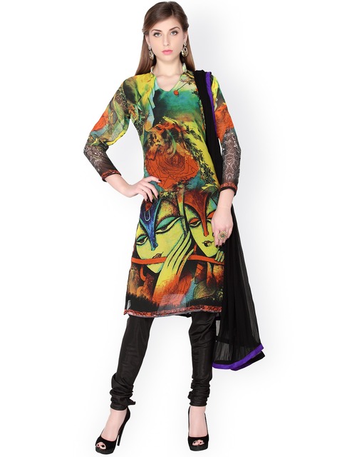 Designersareez Multicoloured Unstitched Dress Material
