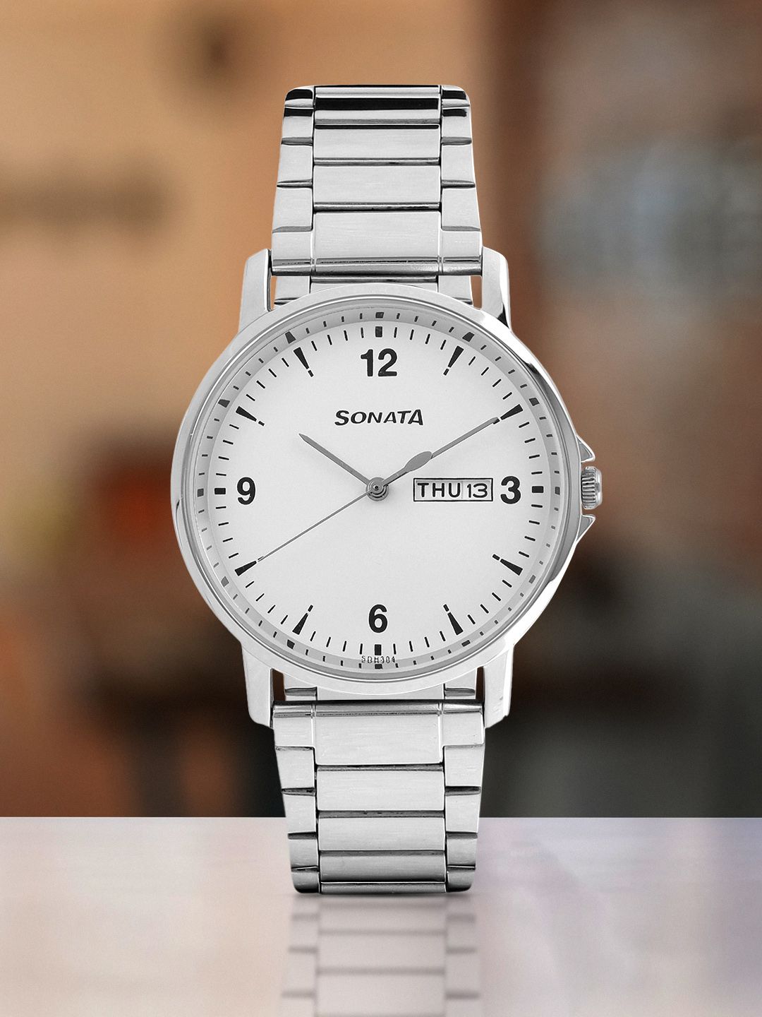 Sonata Essentials Men White Analogue watch NL77083SM01