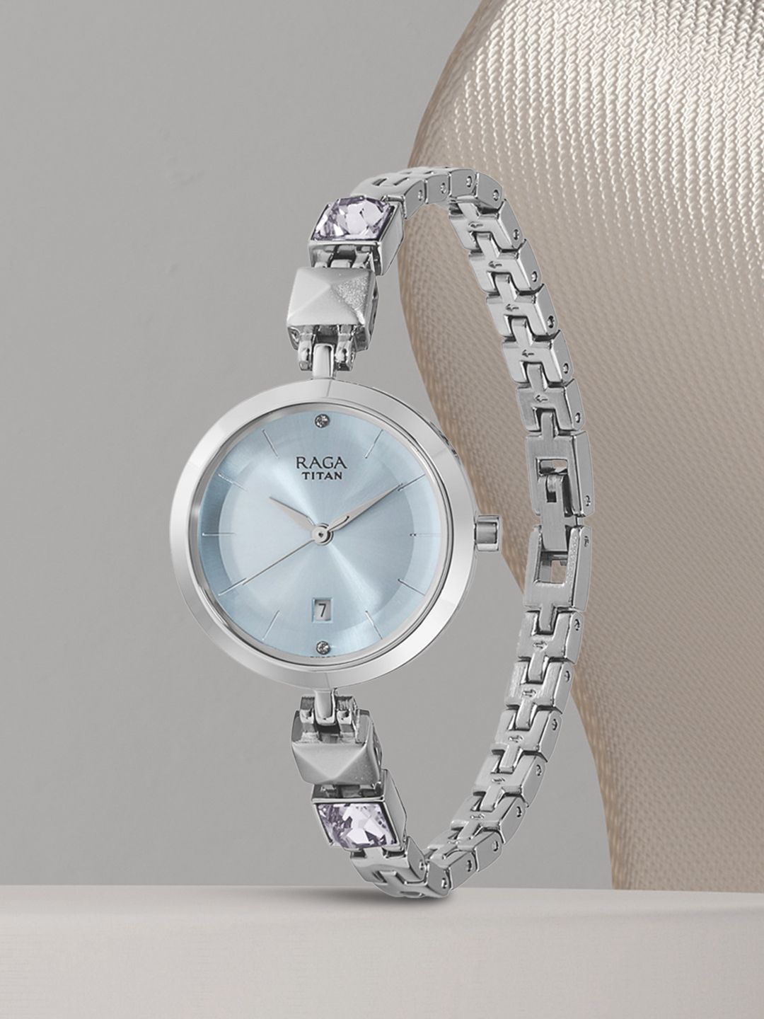 Titan Women Blue Analogue Watch 2606SM01-image-0