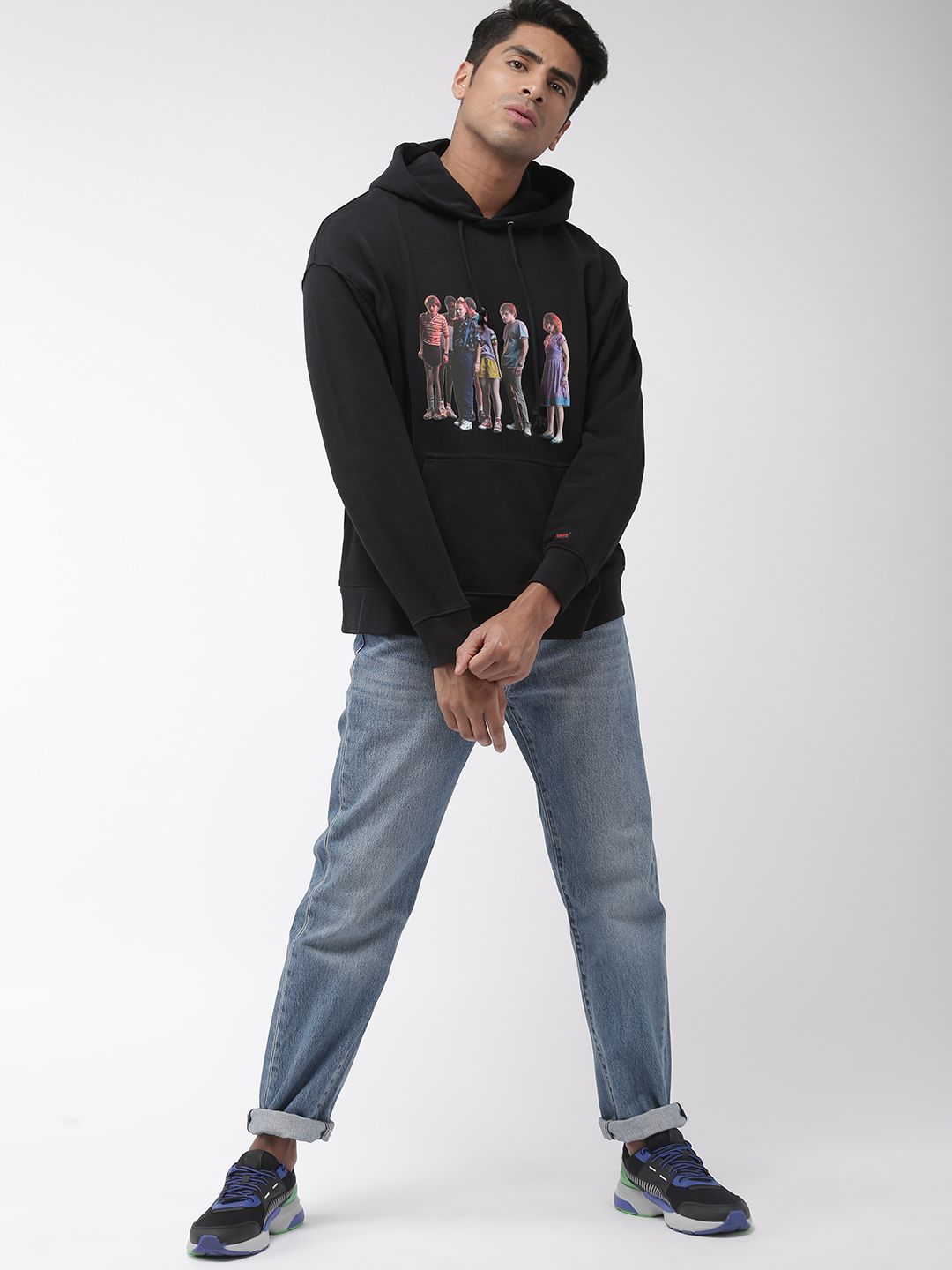 Buy Levis x Stranger Things Men Black Printed Hooded Sweatshirt Buy Levis x Stranger Things Men Black Printed Hooded Sweatshirt