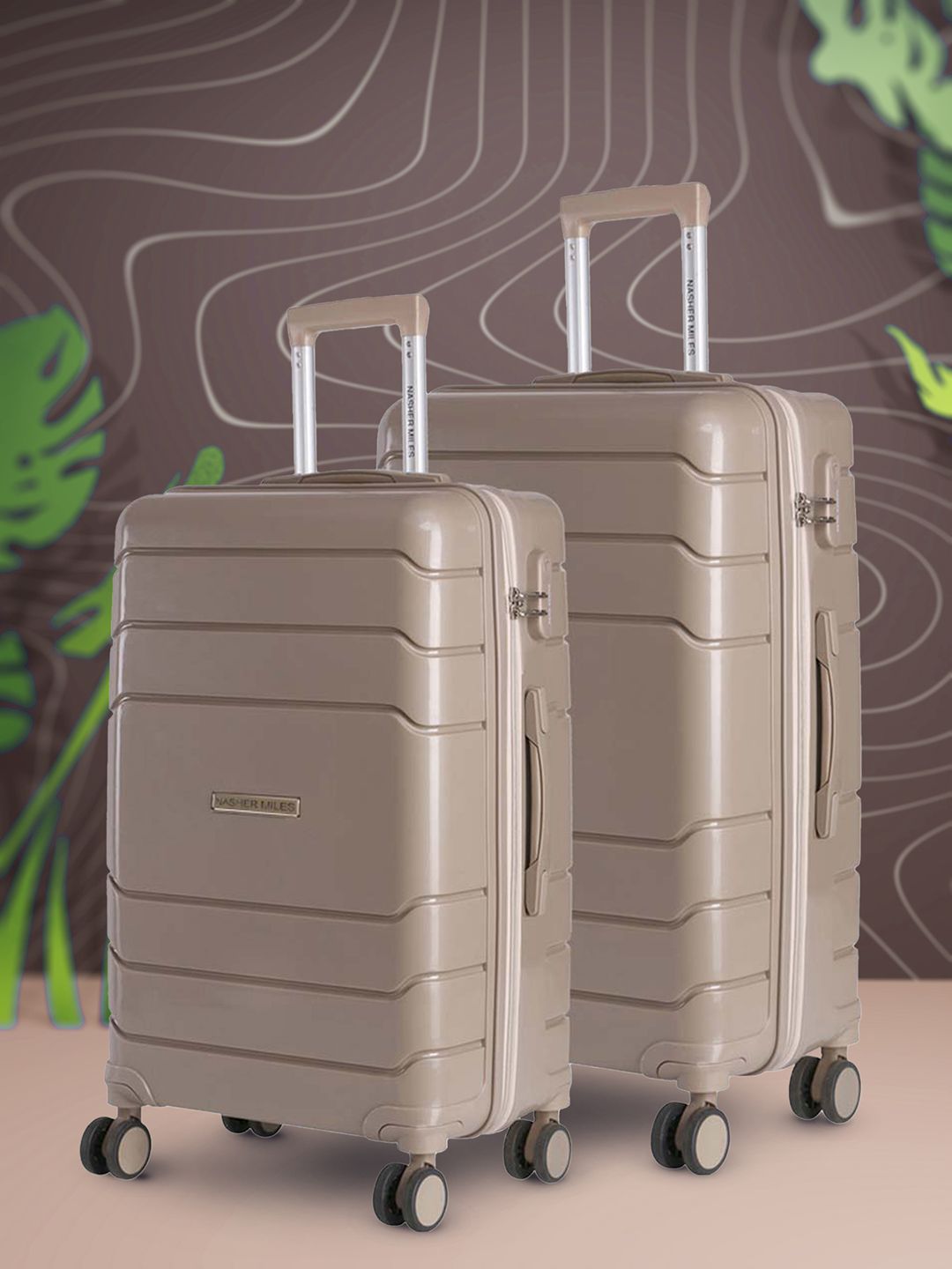 Nasher Miles  Set of 2 Lisbon Textured Trolley Bag-image-11