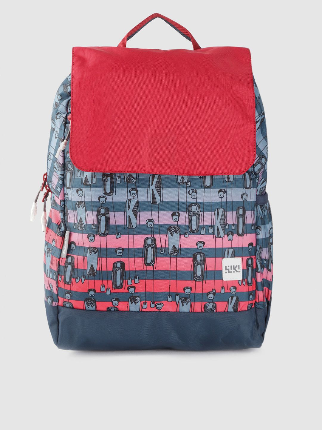 Wildcraft Women Red & Blue Graphic Print 13 Inch Laptop Backpack-picture-26