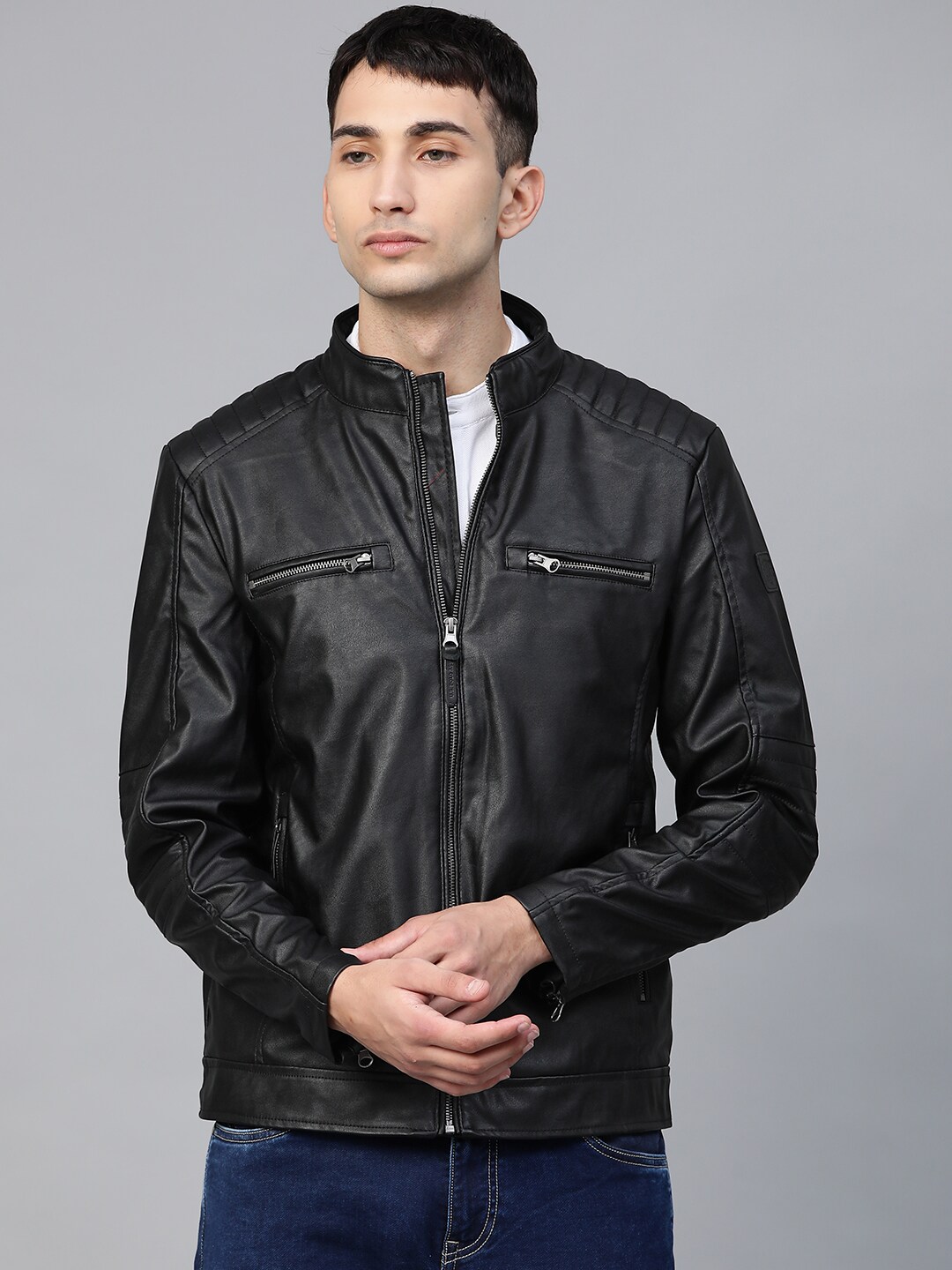 Buy US Polo Men's Leather Jacket (8907378418593_USJK1559_XXX-Large_Brown)  at Amazon.in