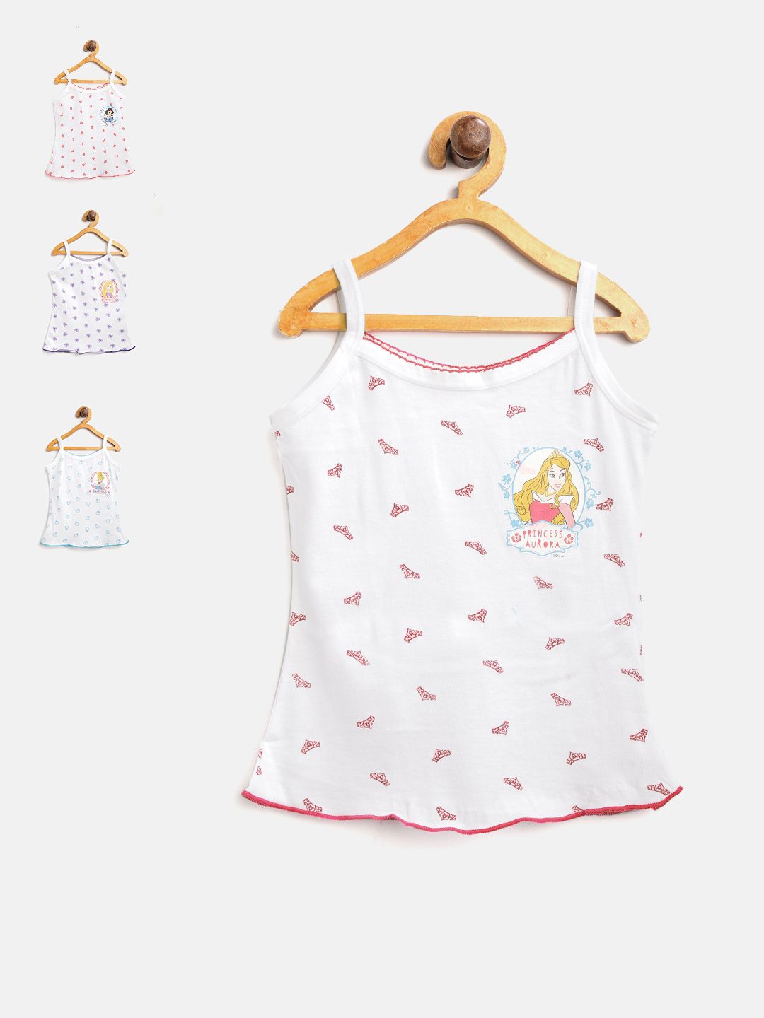 Bodycare Kids Girls Pack of 4 White Printed Camisoles 925ABCD-60-picture-27