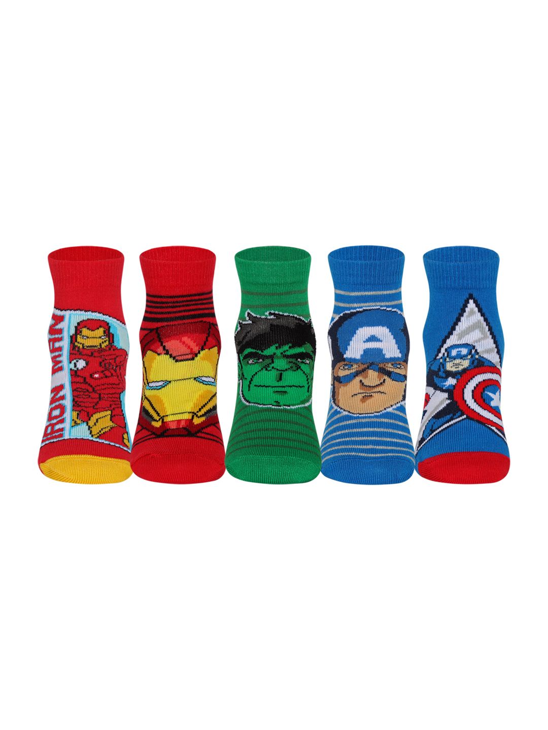 Supersox Kids Pack of 5 Assorted Patterned Ankle-Length socks