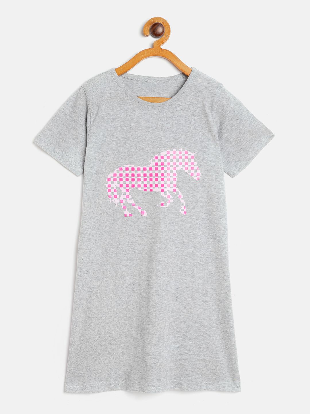 FUNKRAFTS Grey Melange Printed Nightdress FUNKSW47-image-38