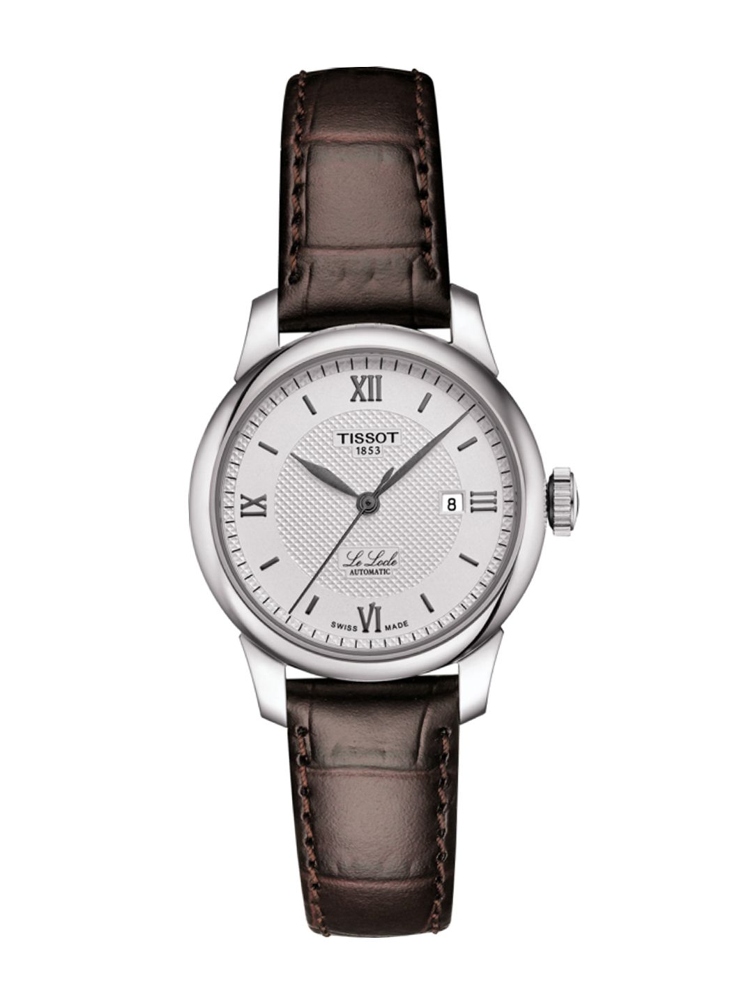 TISSOT Women Silver-Toned Le Locle Automatic Lady 29.00 Textured Analogue Watch T0062071603800-image-30