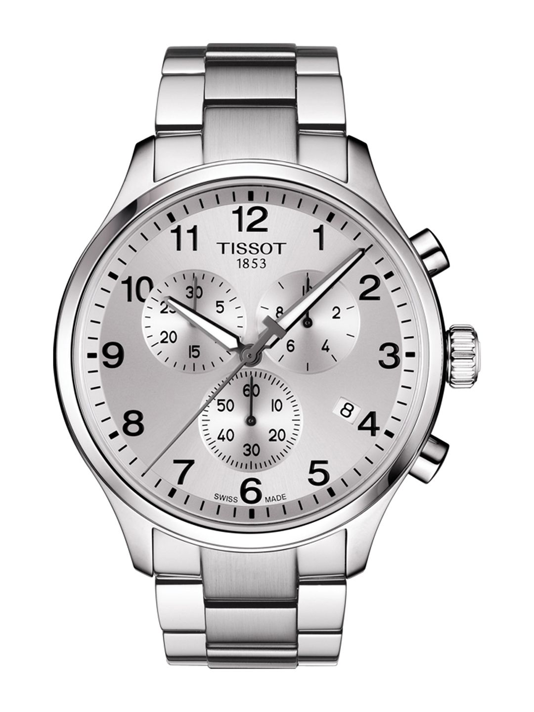 TISSOT Men Silver-Toned Chrono XL Classic Swiss Chronograph Analogue Watch T1166171103700-picture-21