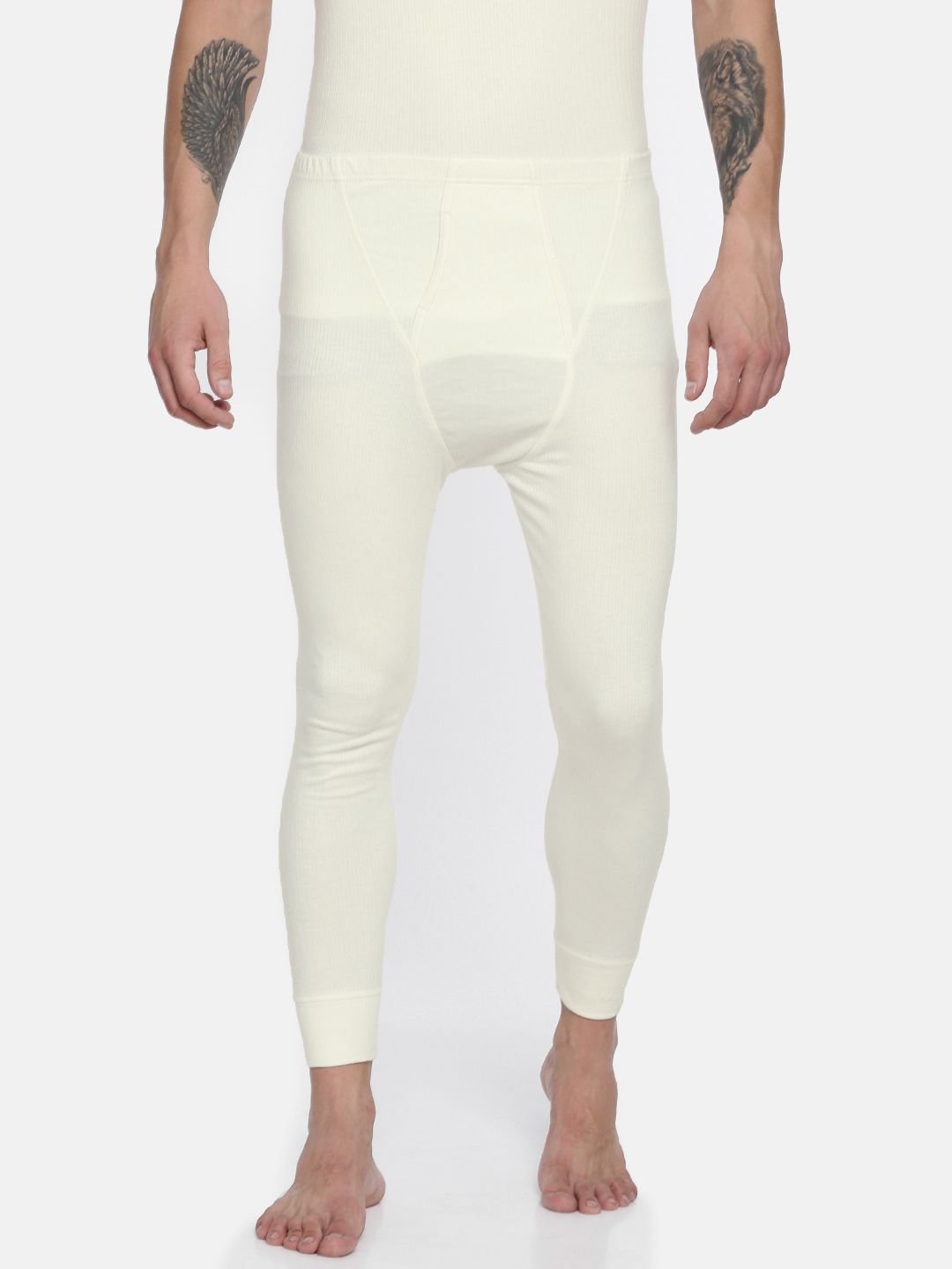 van heusen innerwear Van Heusen Men White Solid Antibacterial Snug Fit Thermal Bottom-picture-23