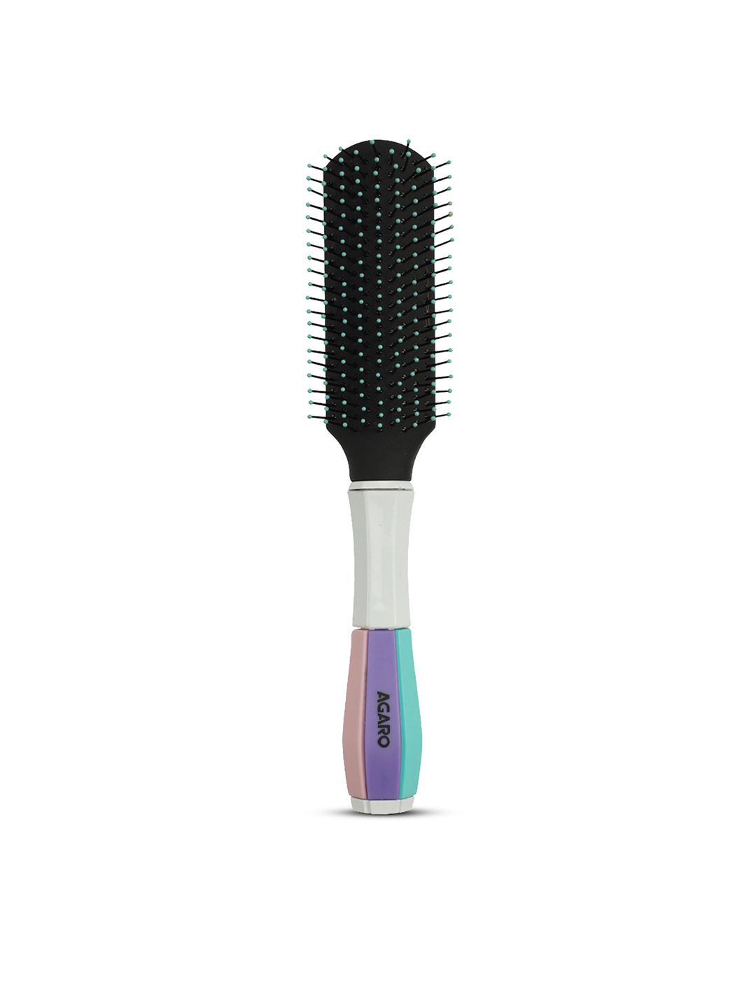 Agaro Classic Flat Hair Brush - White & Black-image-27