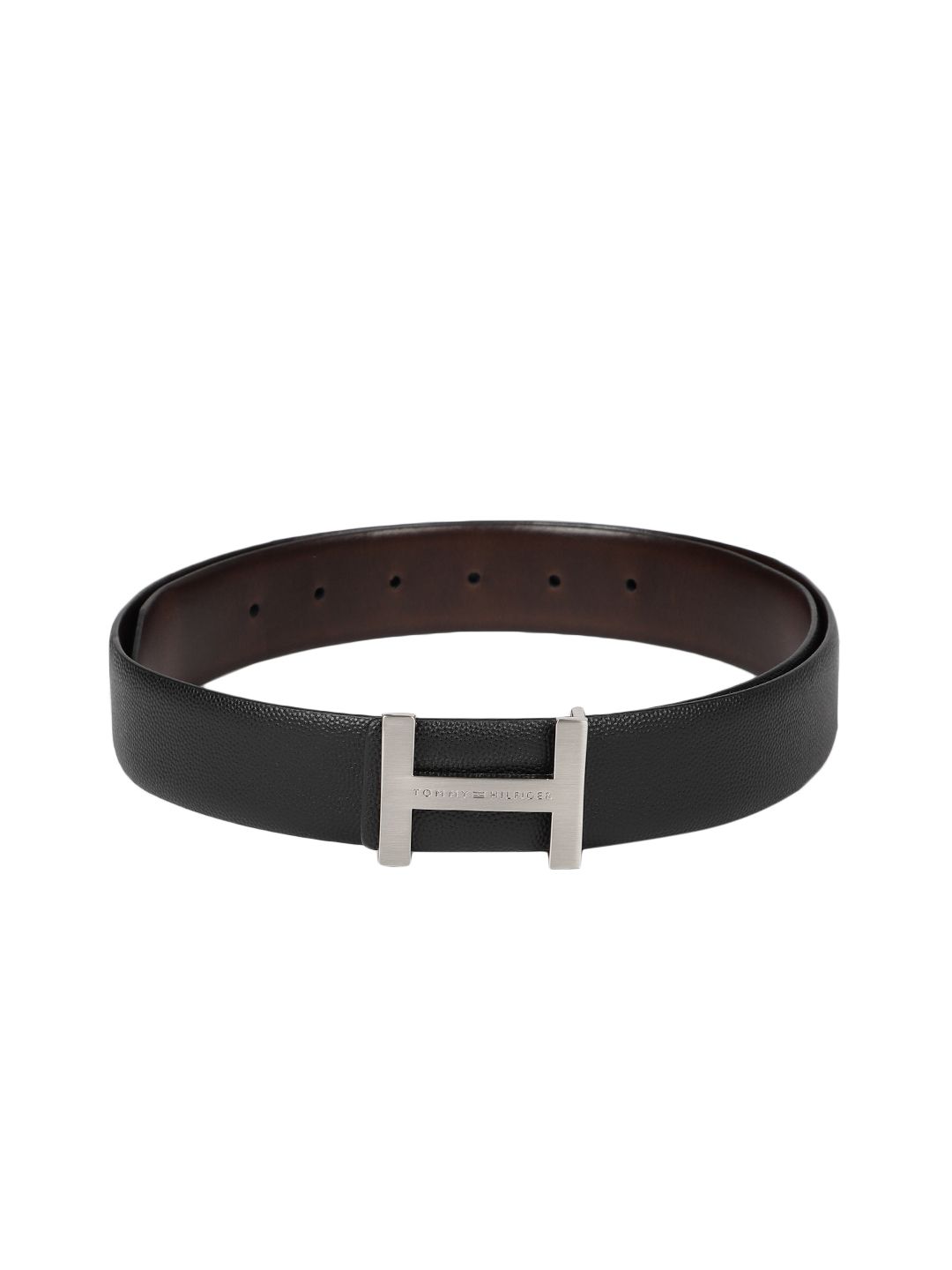Tommy Hilfiger Men Black & Brown Reversible Solid Belt