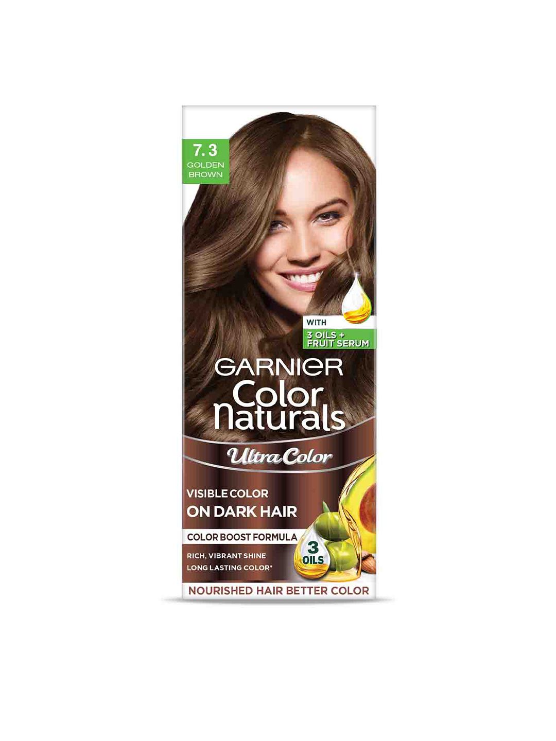 Garnier Color Naturals Ultra Hair Color 55ml + 50g - Golden Brown 7.3