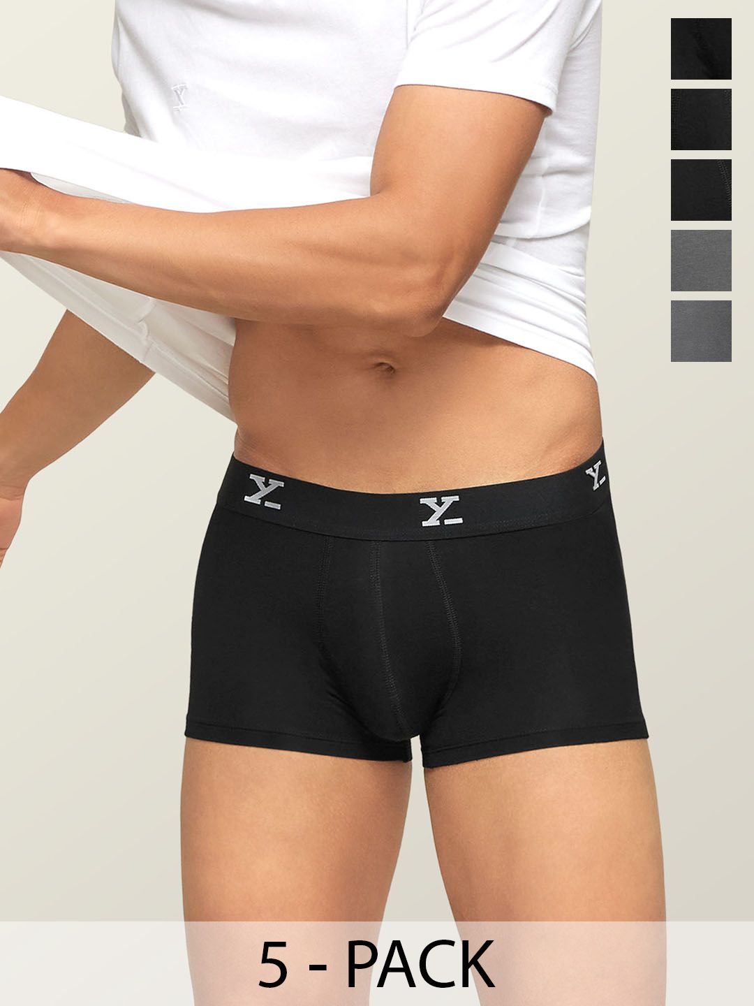 XYXX Men Solid Pack Of 5 ACE IntelliSoft Modal XYTRNK5PCKN97-picture-38