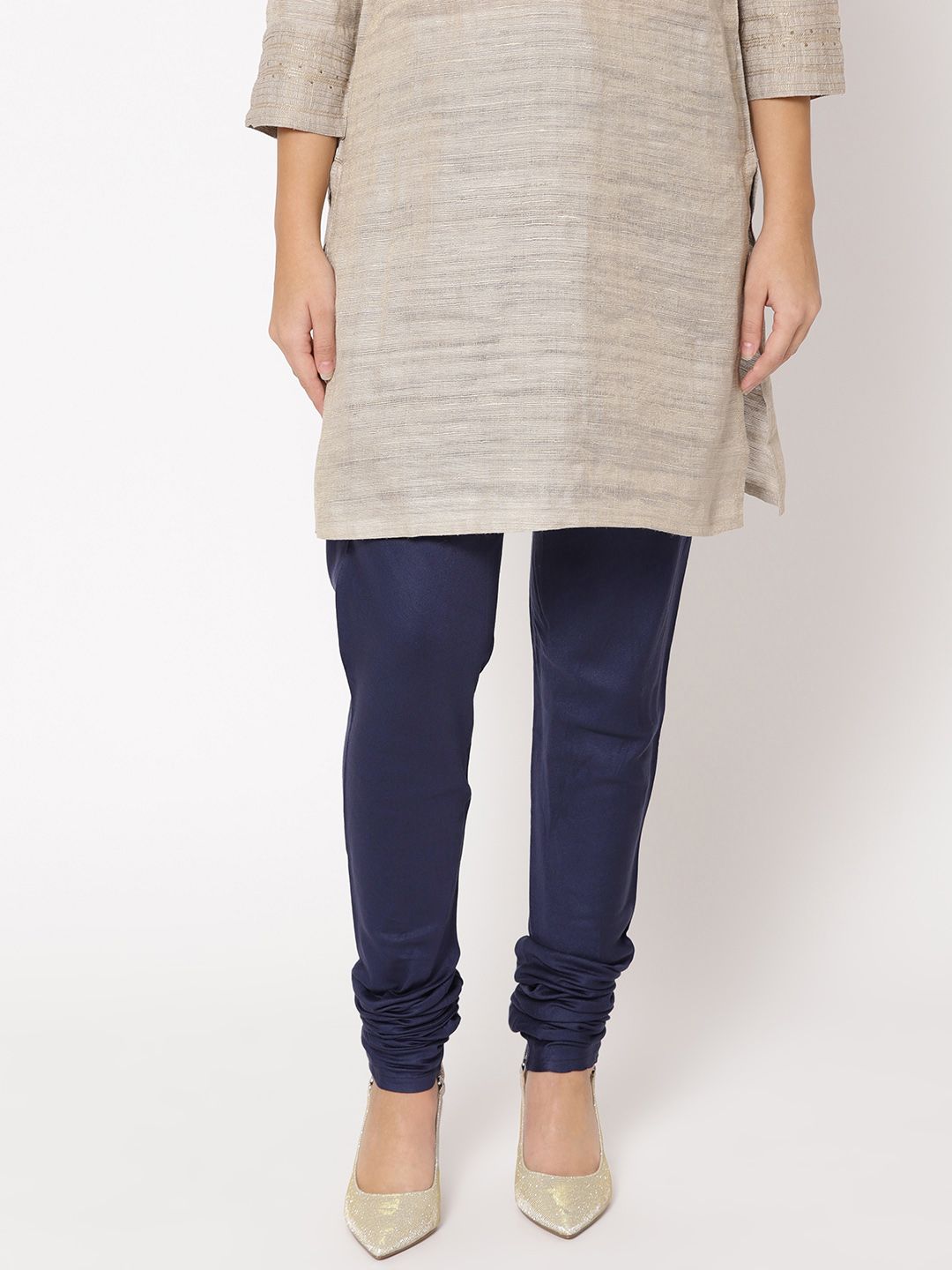 Fabindia Women Navy Solid Churidar-picture-35