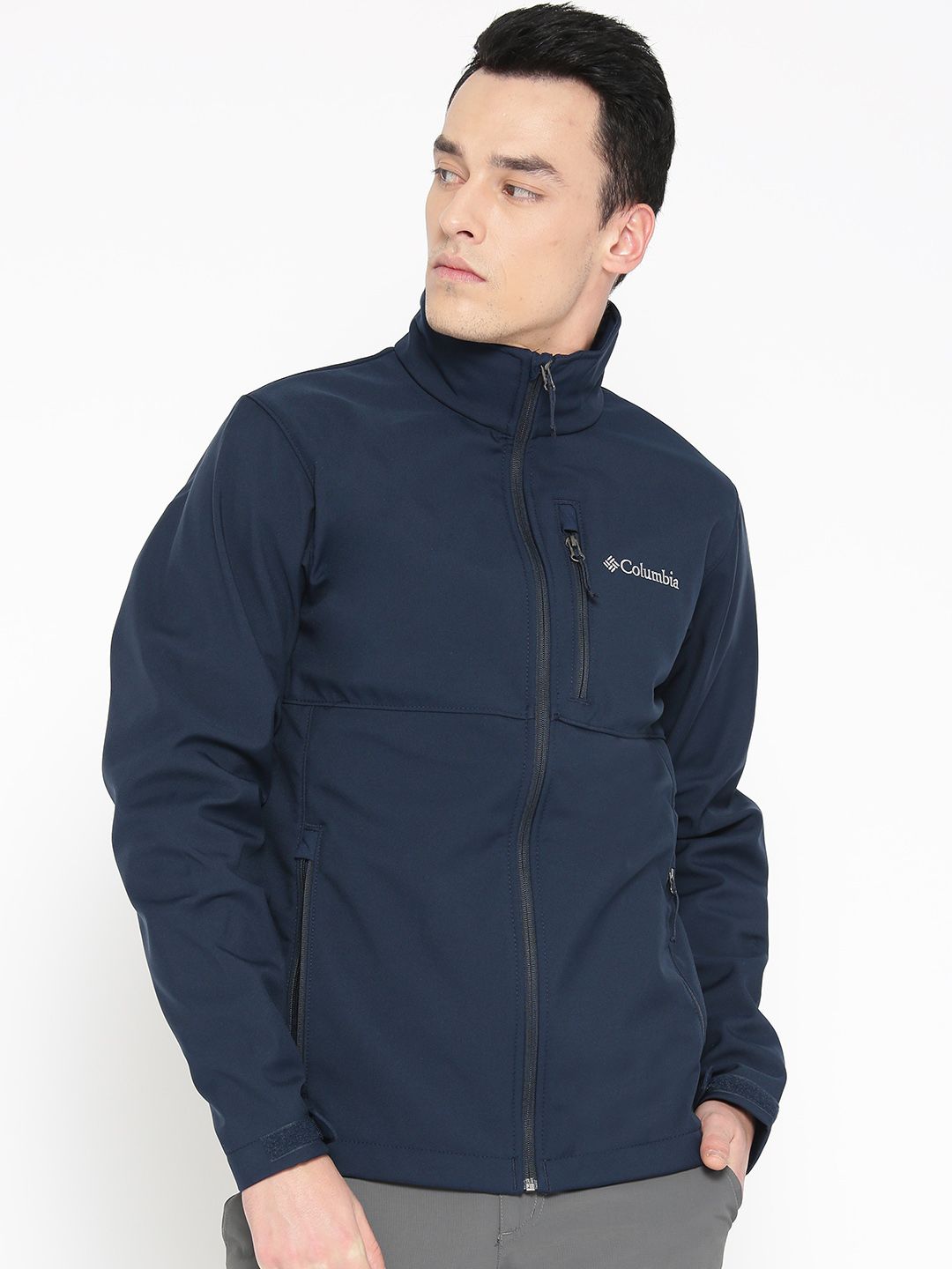 Columbia Men Navy Blue Ascender Softshell Sporty Jacket-picture-16