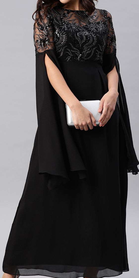 myntra athena embellished slit sleeves maxi dress reviews Buy Athena Black Embellished Slit Sleeves Maxi Dress - Dresses for Women  10813300