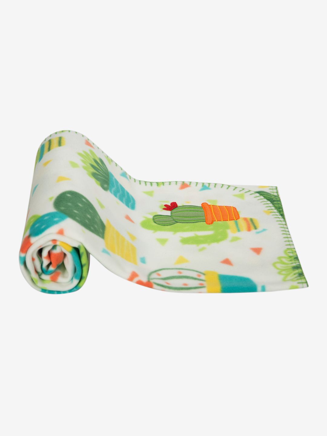 MeeMee White & Green Cartoon Characters Mild Winter 300 GSM Single Bed Blanket-image-22