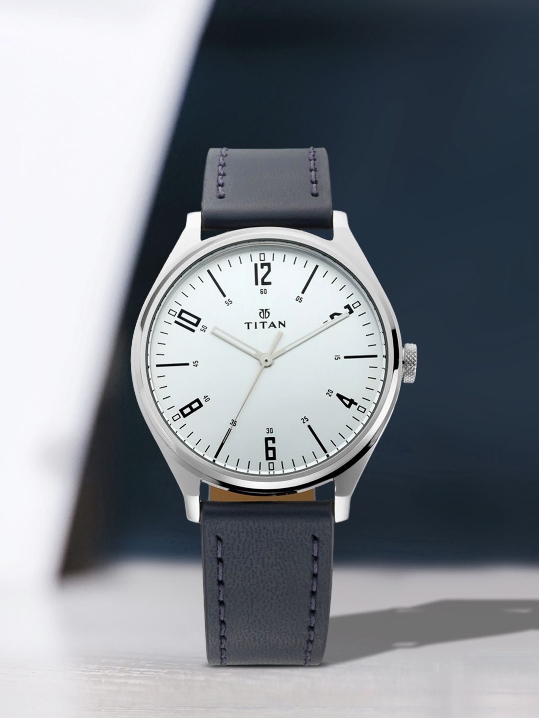 Titan Men Silver-Toned Analogue Leather Watch 1802SL02-image-11