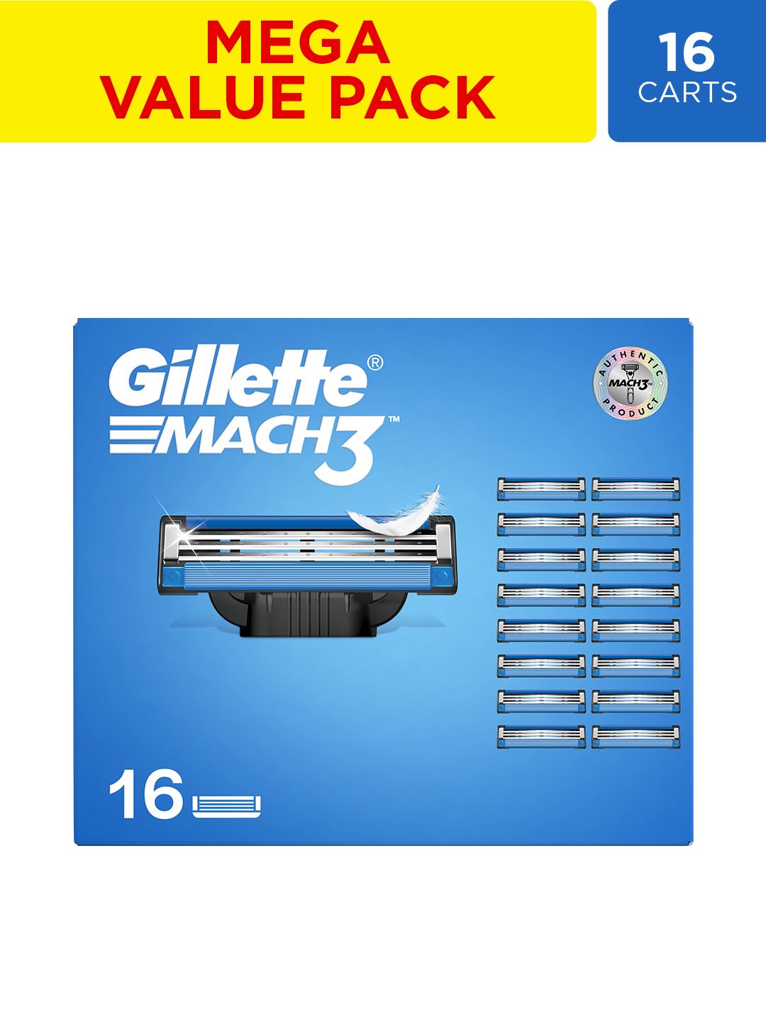 Gillette Set of 16 Mach3 Shaving Blades Cartridges