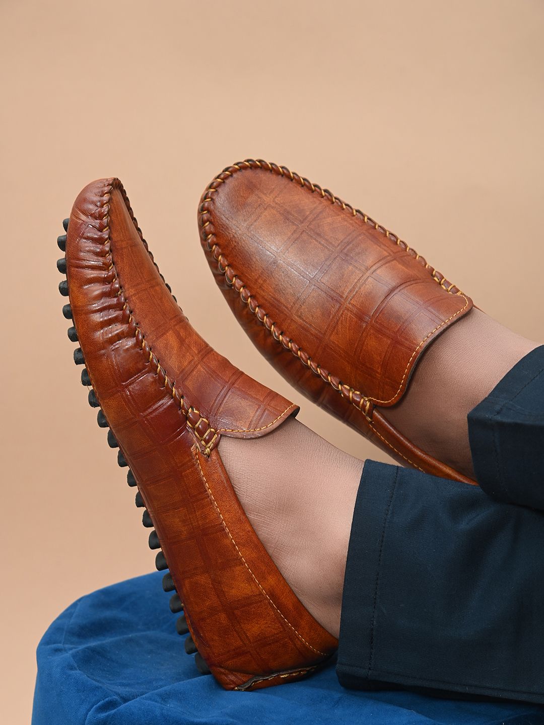 Prolific Men Tan Brown Lightweight Driving Shoes-picture-51