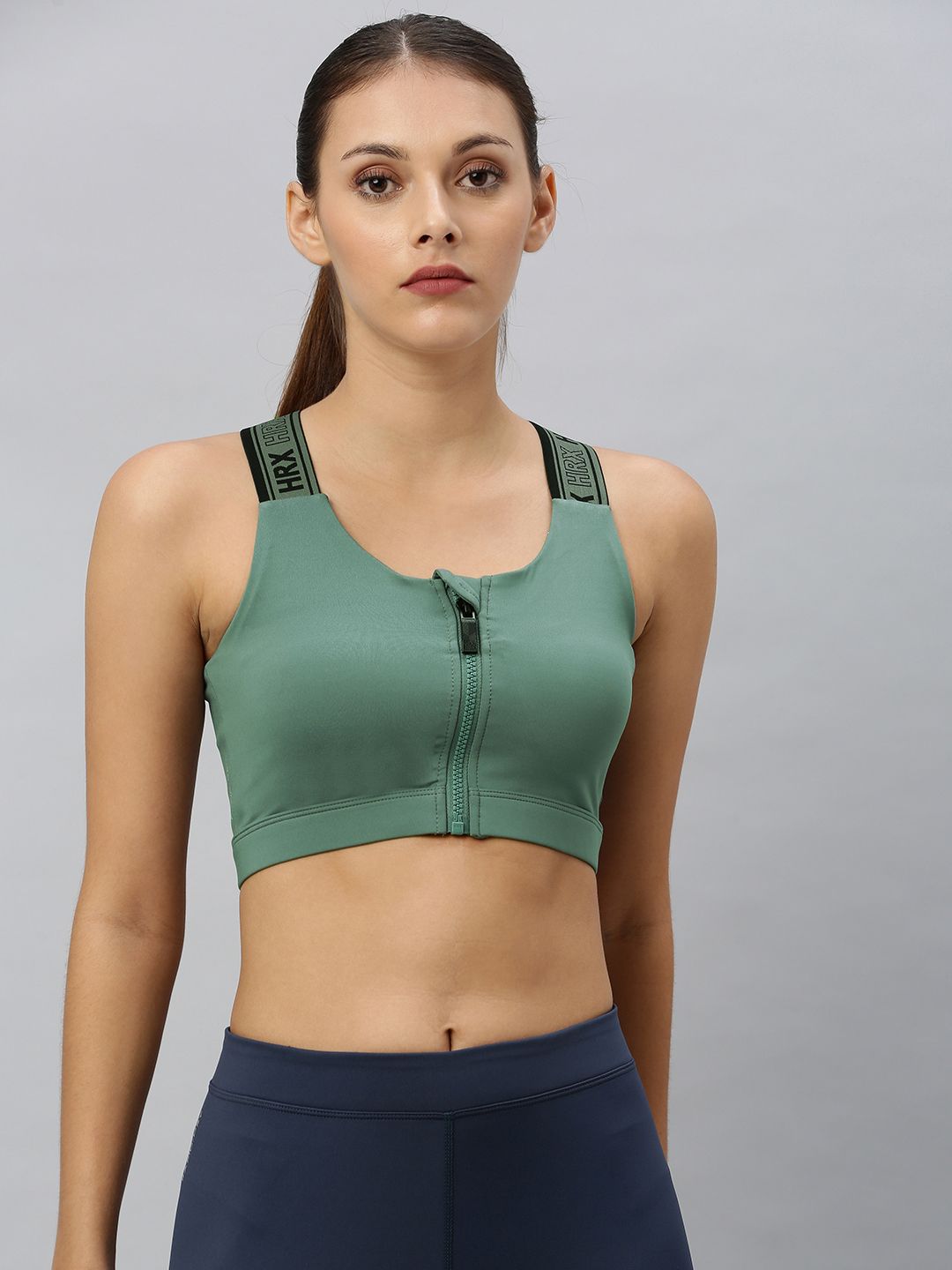 Buy HRX By Hrithik Roshan HRX by Hrithik Roshan Green Solid Non-Wired Rapid  Dry Training Sports Bra WKT-1433-C at Redfynd
