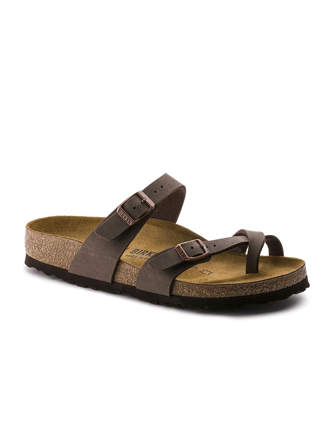 Birkenstock Brown Mayari Birko-Flor Regular Width Nubuck Sandals-picture-38