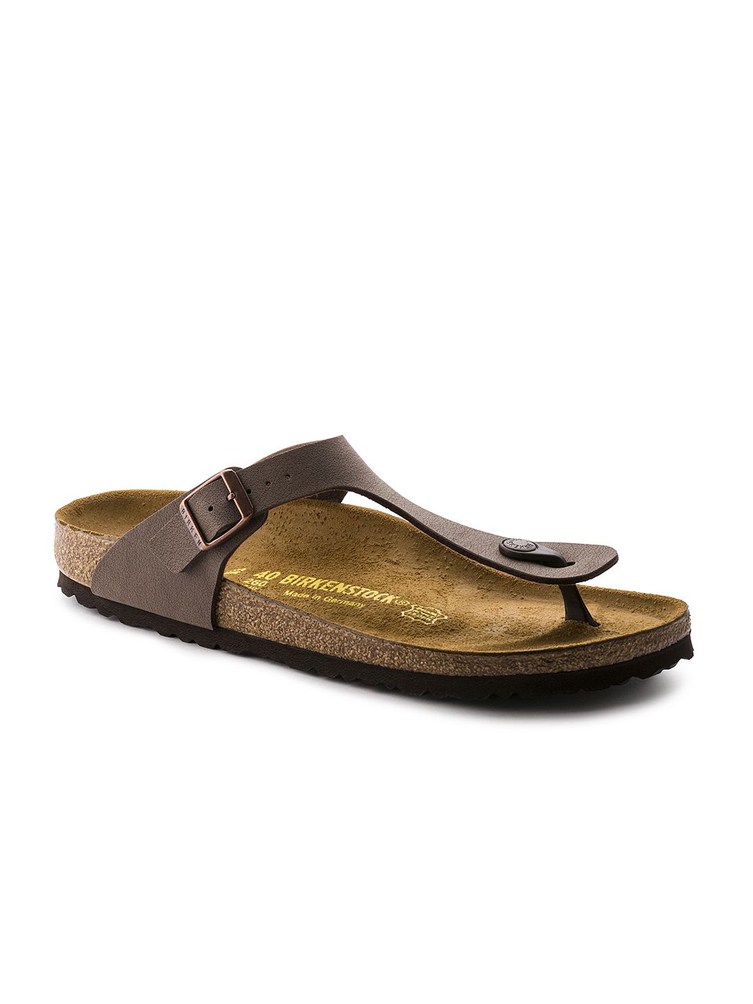 Birkenstock Unisex Brown Gizeh Birko-Flor Regular Width Nubuck Sandals-image-45