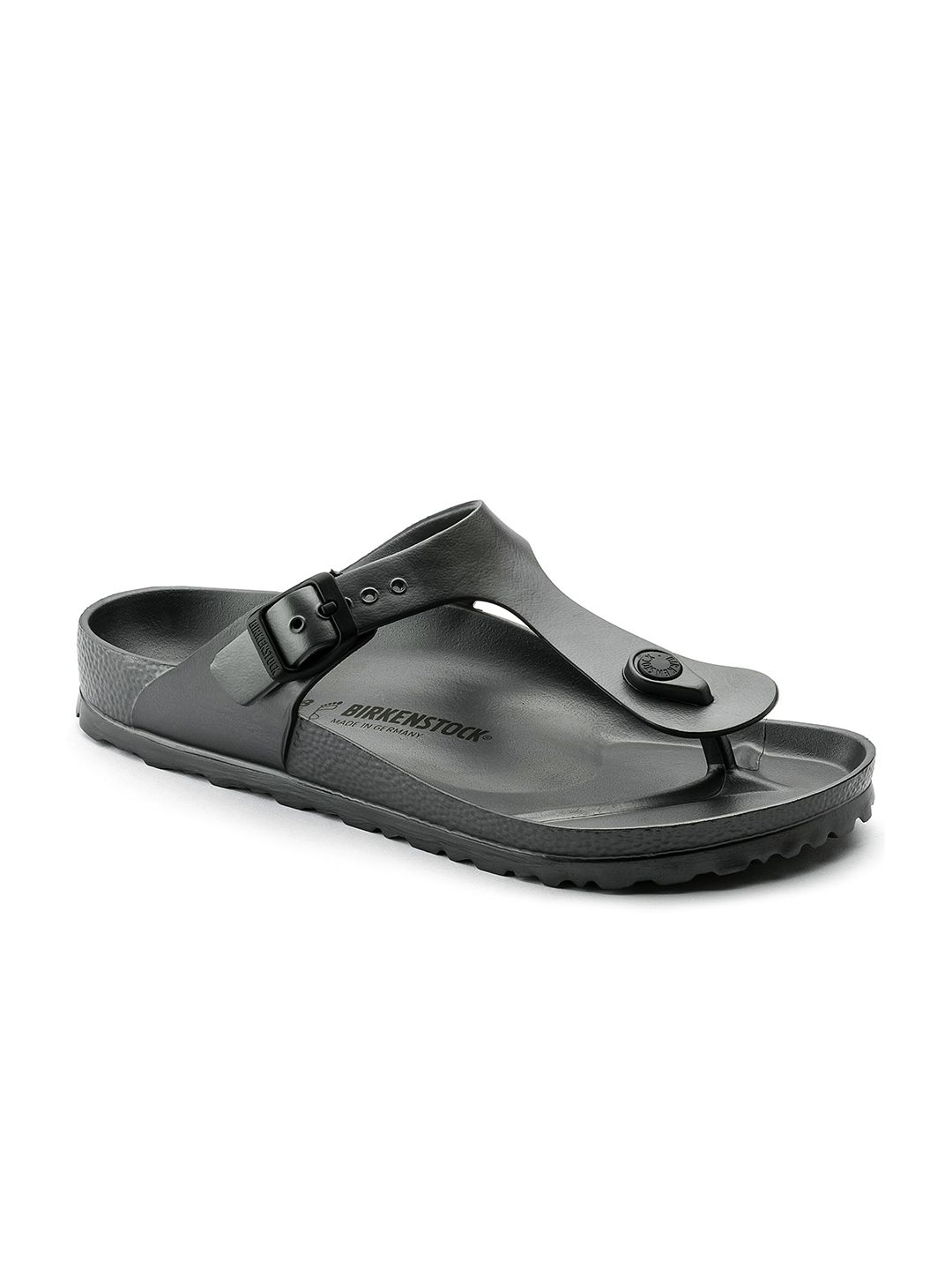 Birkenstock Unisex Gunmetal-Toned Gizeh EVA Solid Regular Width Comfort Sandals-picture-21