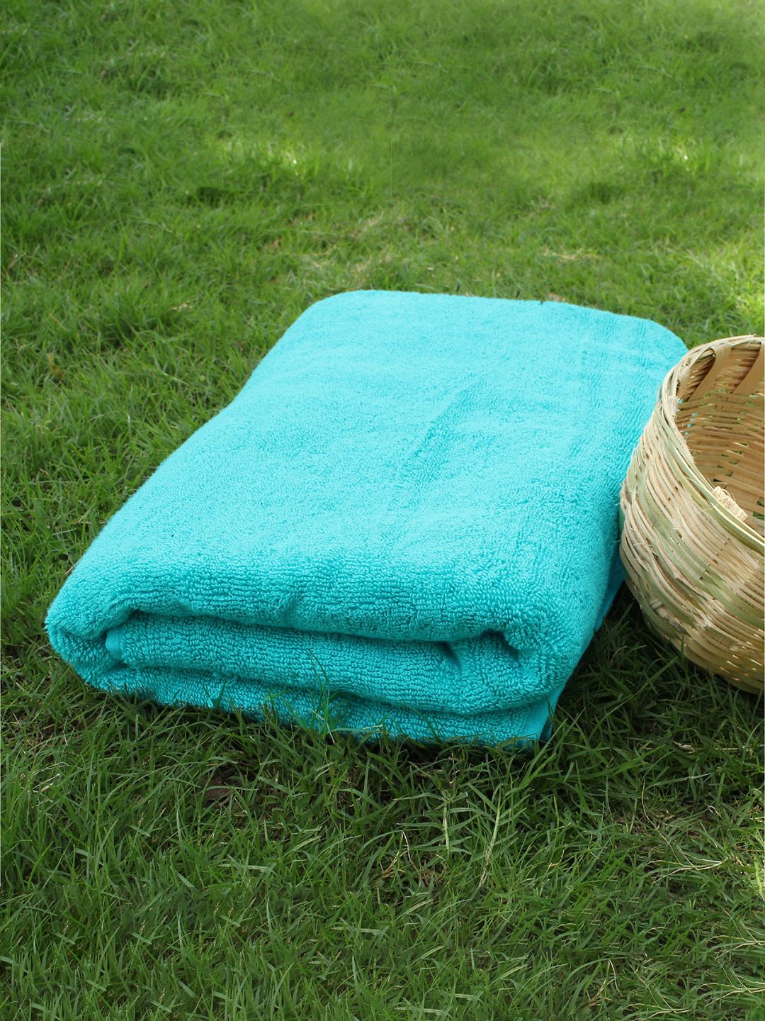 Heelium Teal Blue Solid 600GSM Super Soft Quick Absorbent Bamboo Bath Towel-image-47