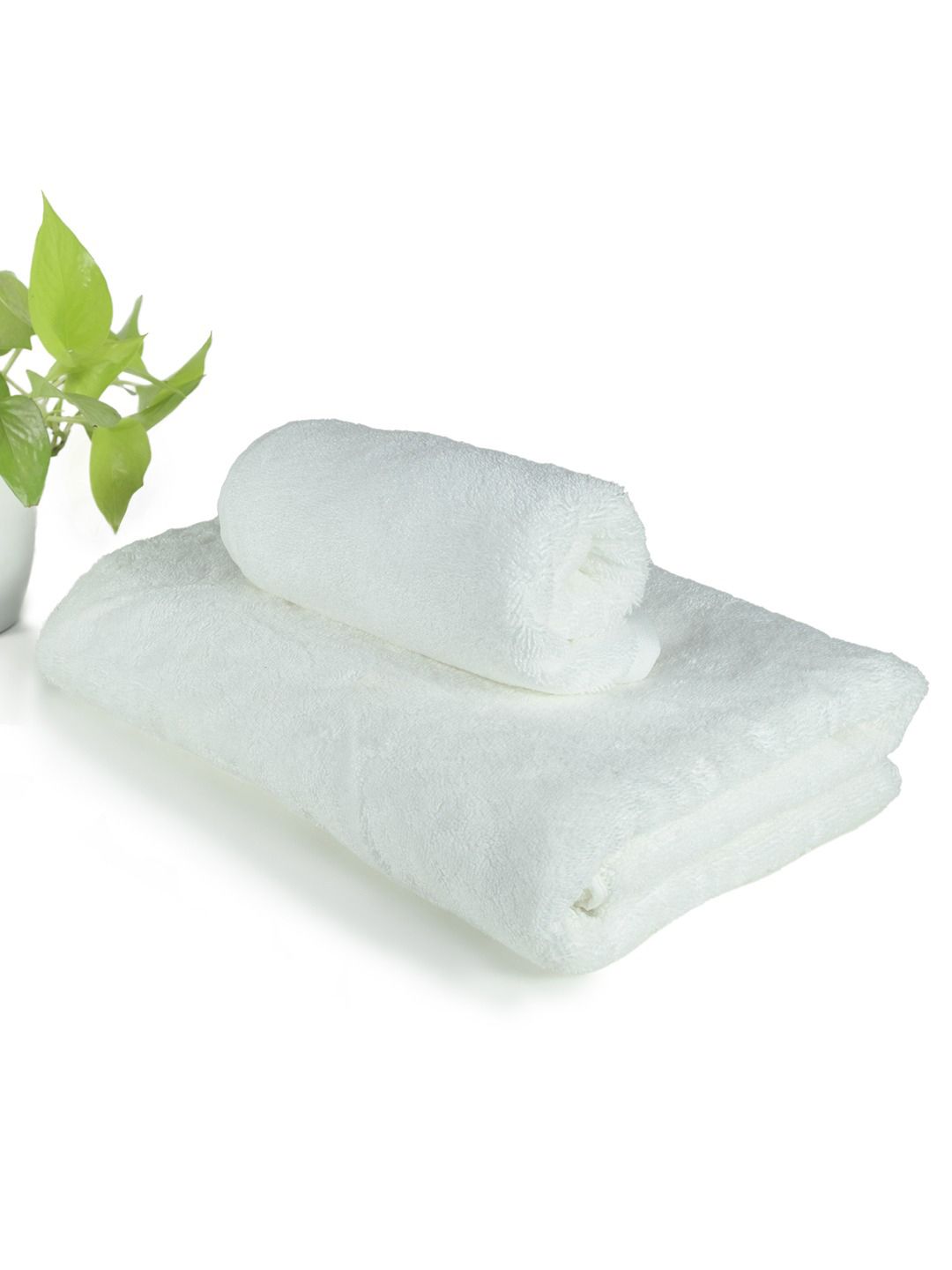 HEELIUM Unisex Super Soft & Quick Absorbent 1 Bath & Hand 600 GSM Bamboo Towel Set-image-21