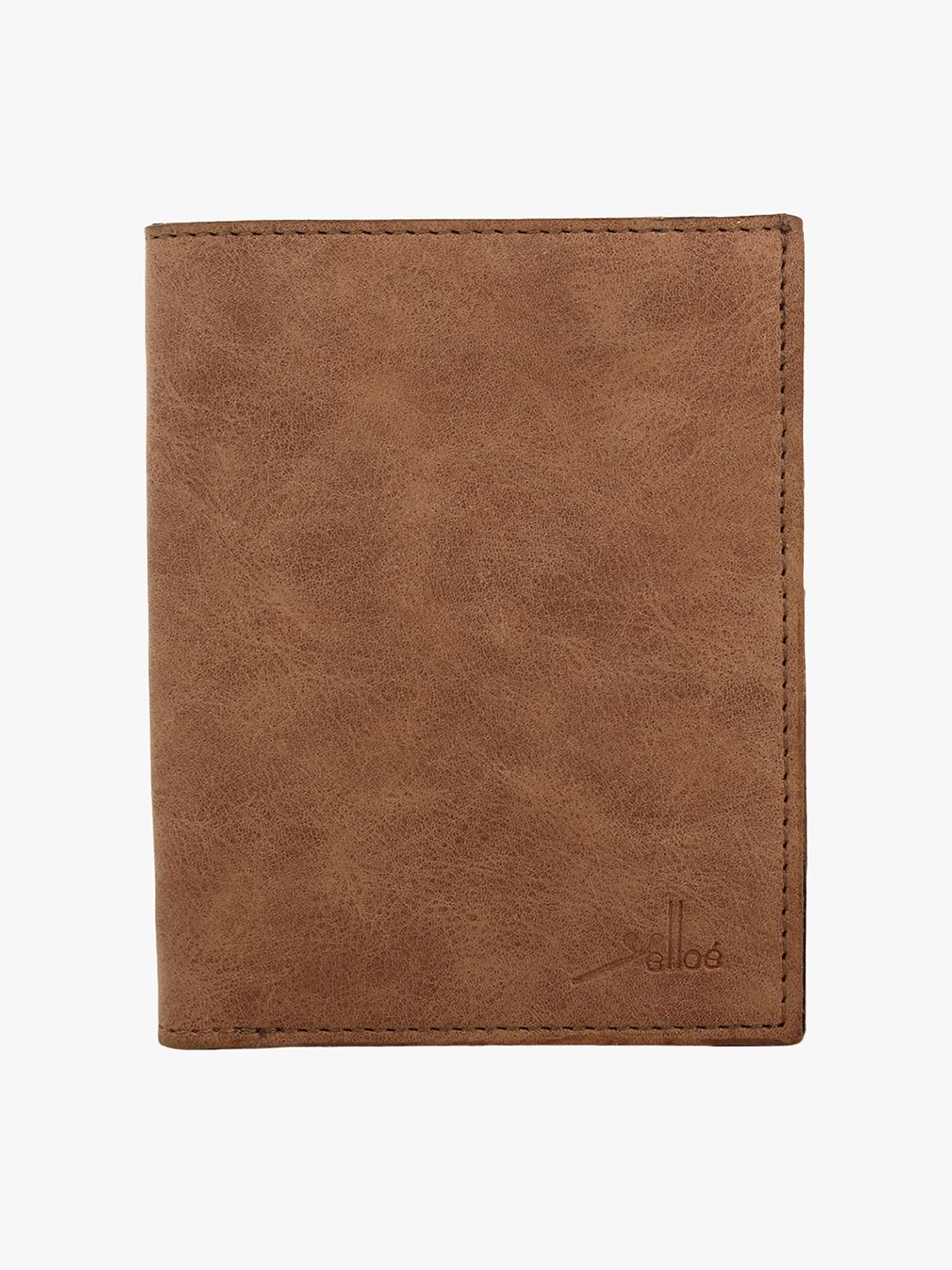 yelloe Men Brown Solid Two Fold Wallet-image-9