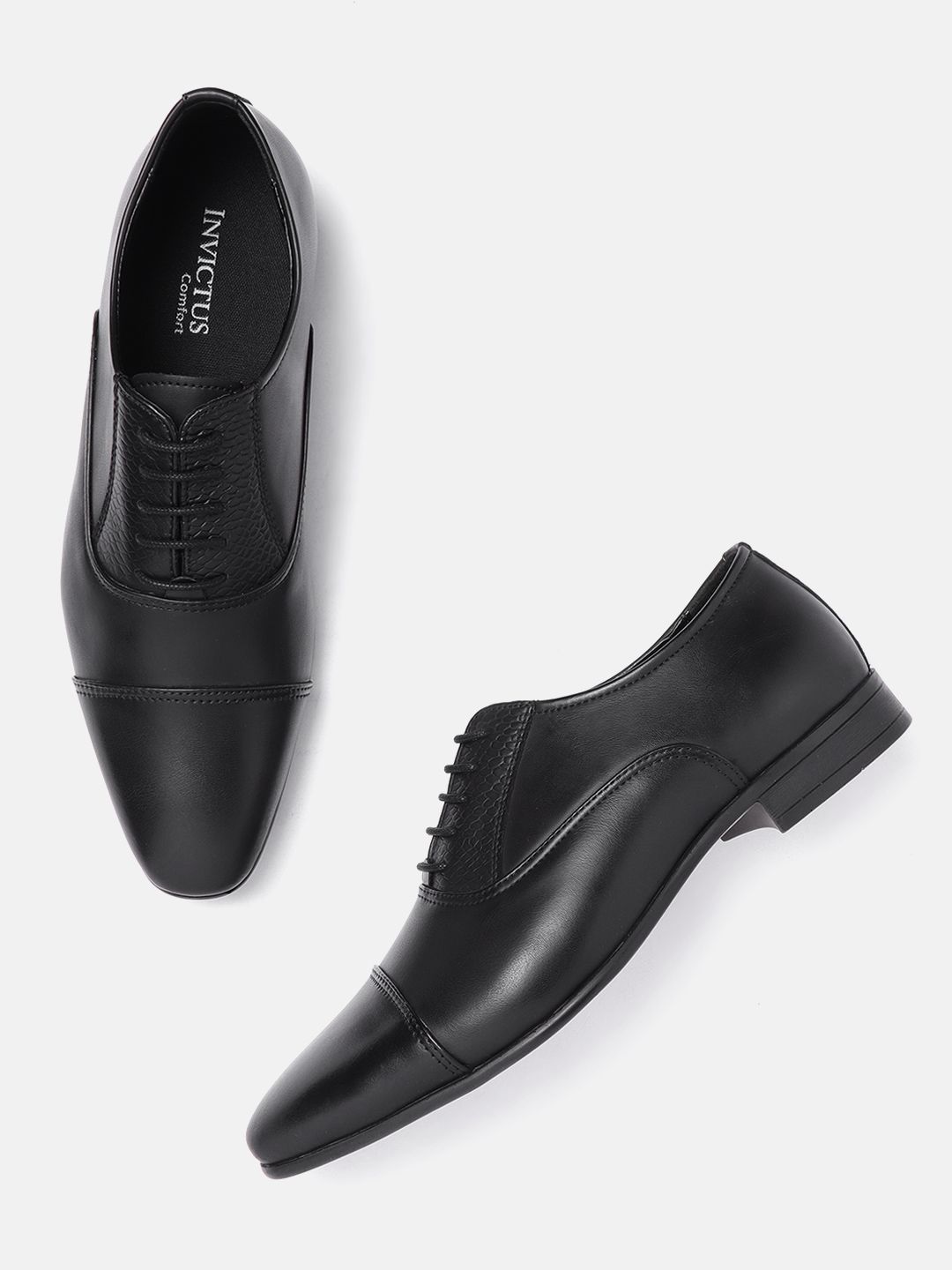 Invictus black formal shoes sale