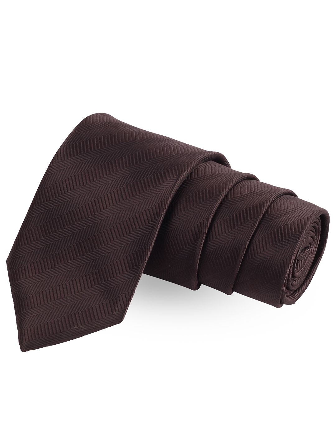 PELUCHE Brown Solid Broad Tie-picture-36