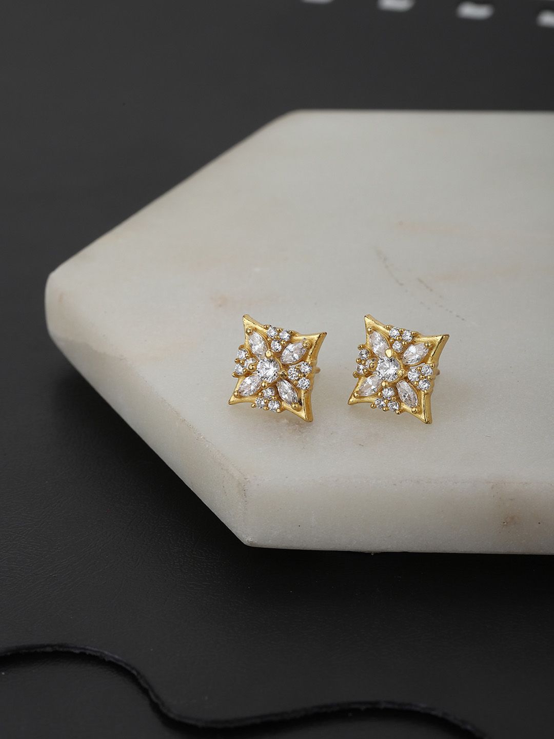 Women Gold-Plated Stud Earrings