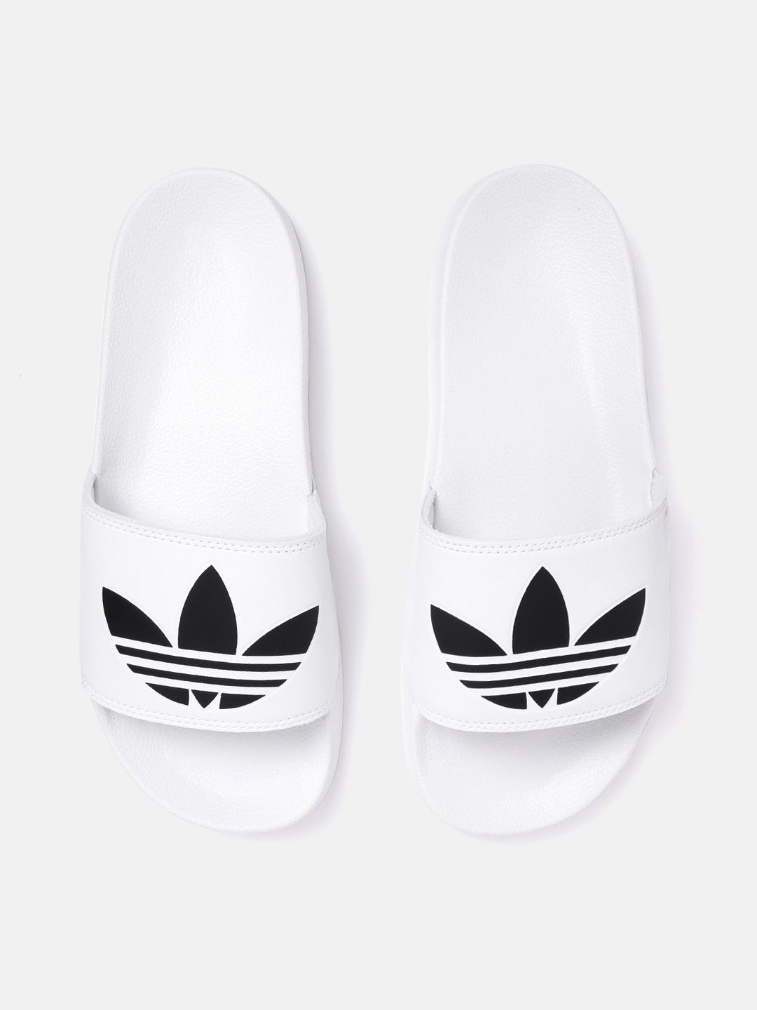 ADIDAS Originals Men White & Black Adilette Lite Printed Sustainable Sliders-picture-10