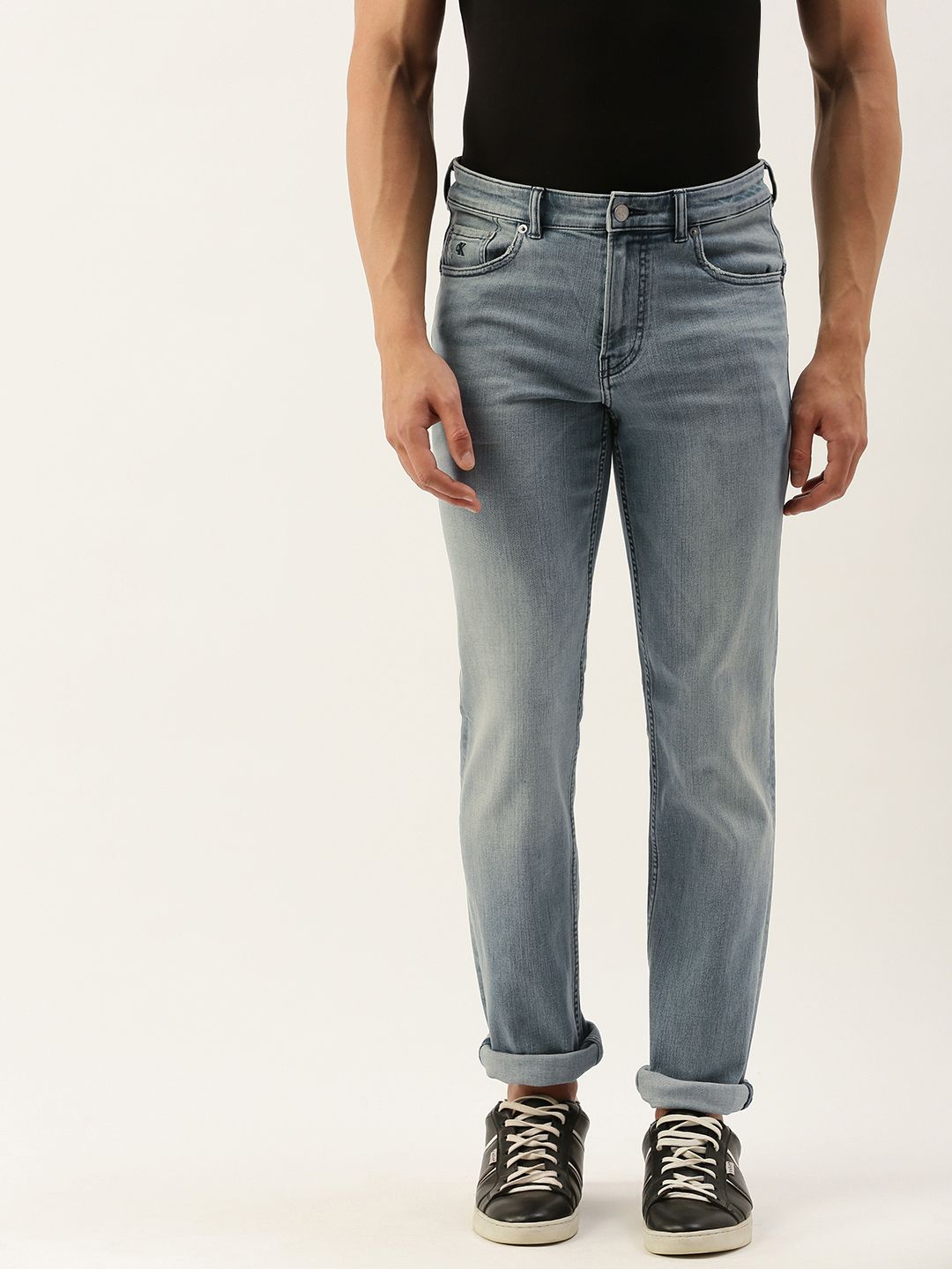 Calvin Klein Jeans Men Blue Slim Fit Mid-Rise Clean Look Stretchable Jeans-picture-26