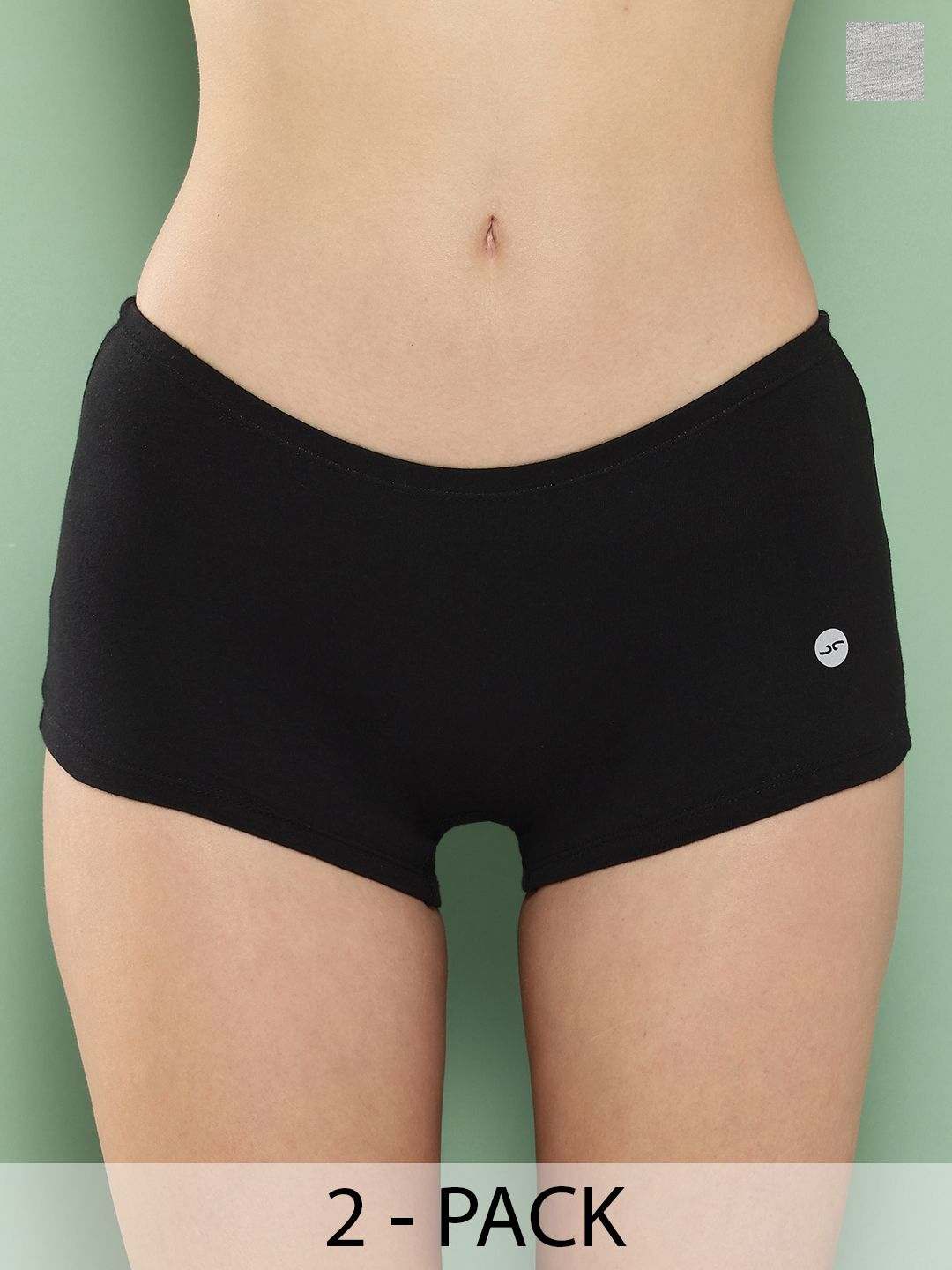 Leading Lady Women Pack of 2 Assorted Boy Shorts Joyi-MG-BLK-2-picture-39