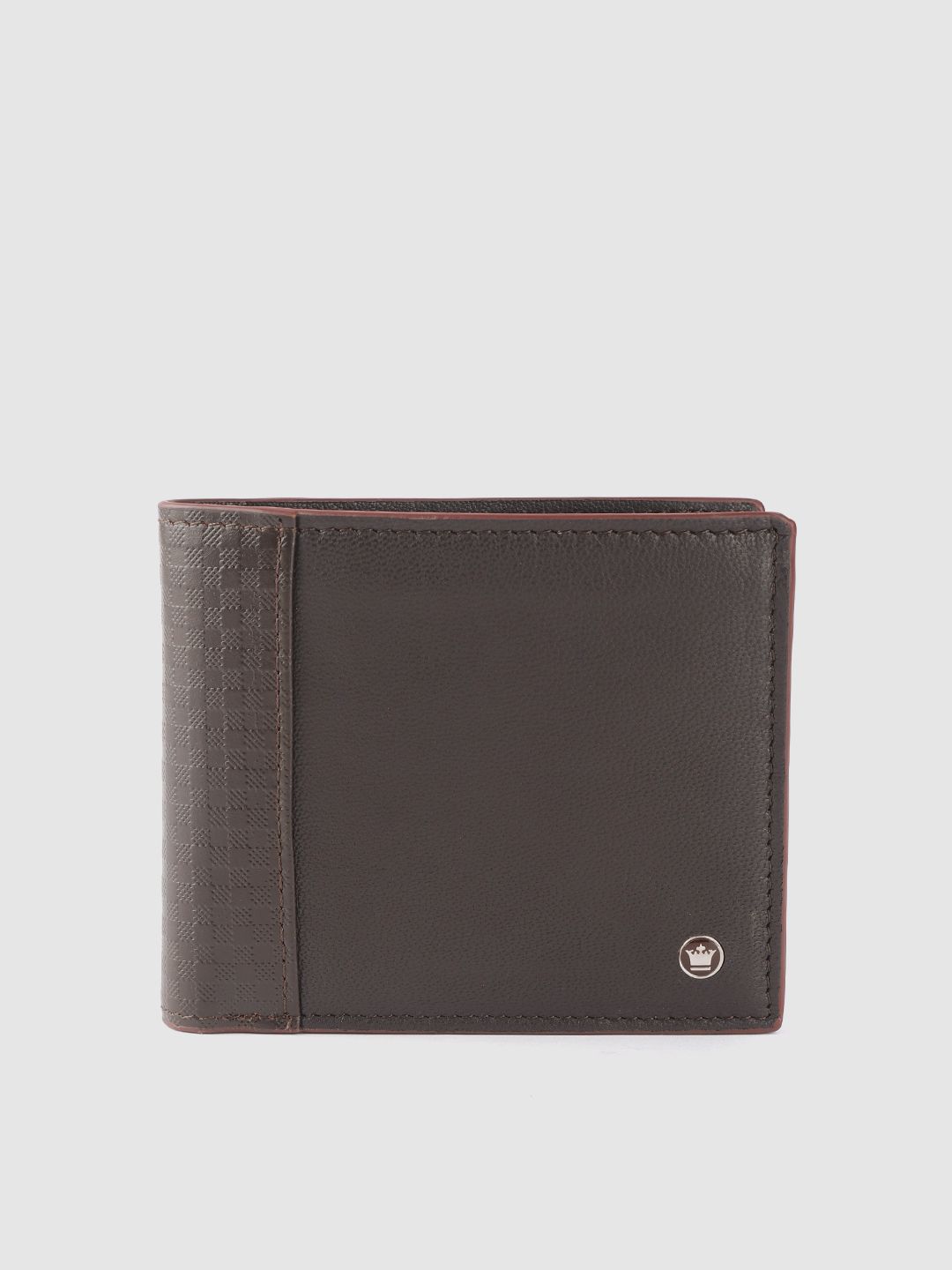 Louis Philippe Men Coffee Brown Solid Leather Two Fold Wallet-picture-30
