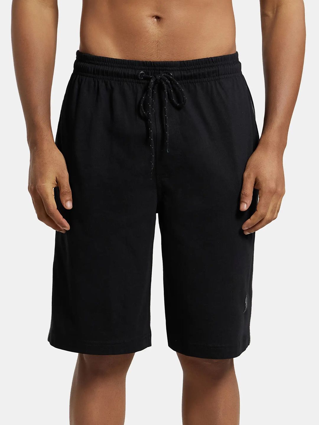 Jockey Men Black Solid Lounge Shorts-picture-39
