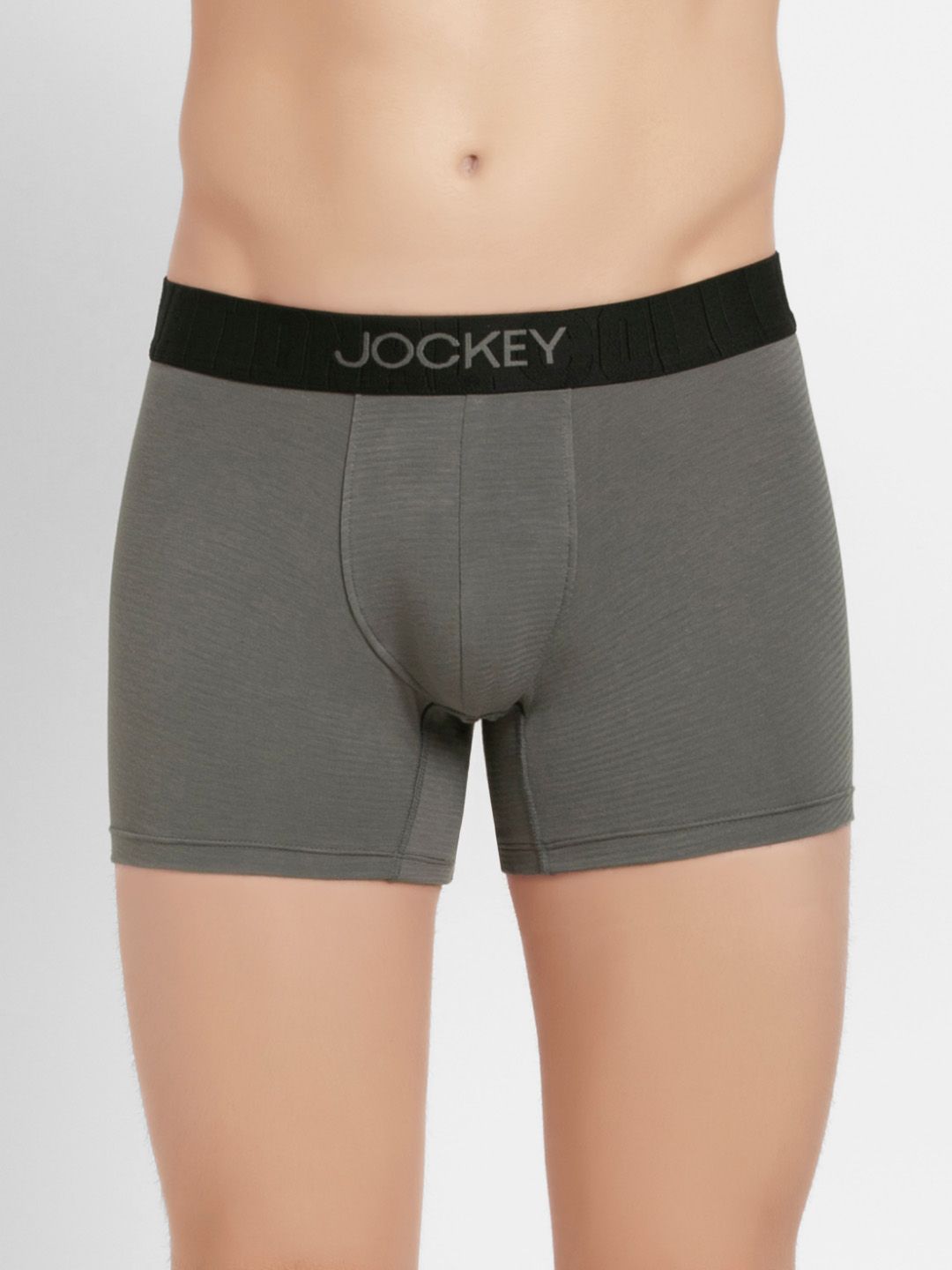 Jockey International Collection Men Charcoal Grey Solid Pima Cotton Trunks IC32-picture-40