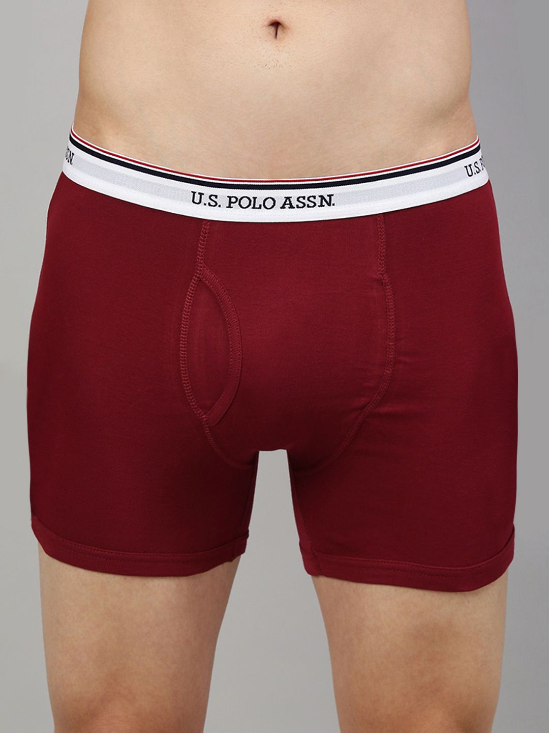 U.S. Polo Assn. Men Maroon Solid Trunks I667-006-P1-picture-22